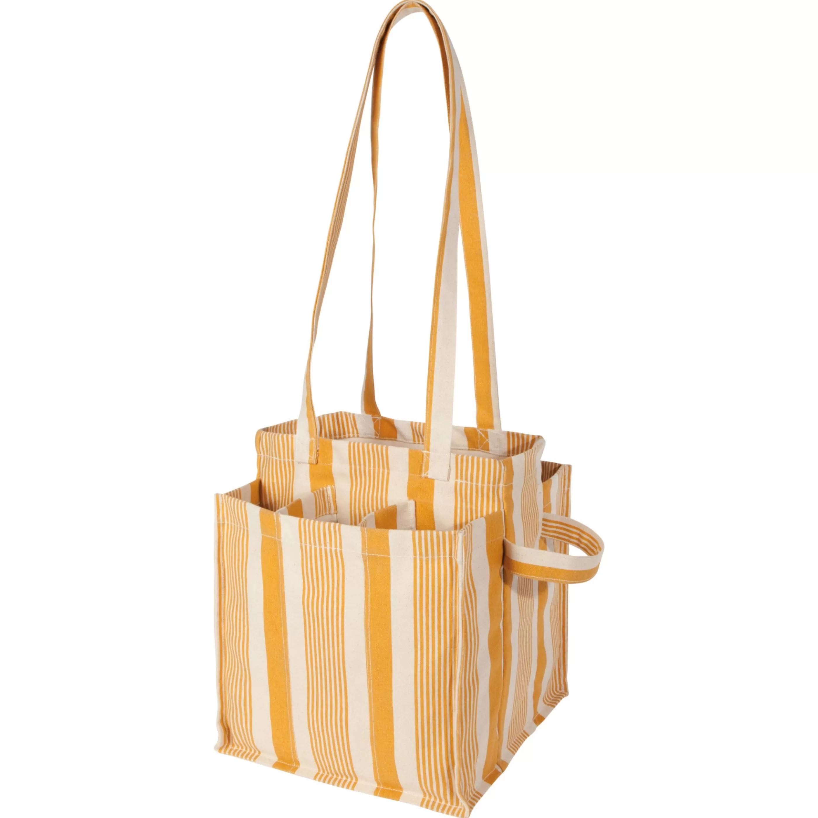 Danica Bags>Ochre Stripe Shopping Tote