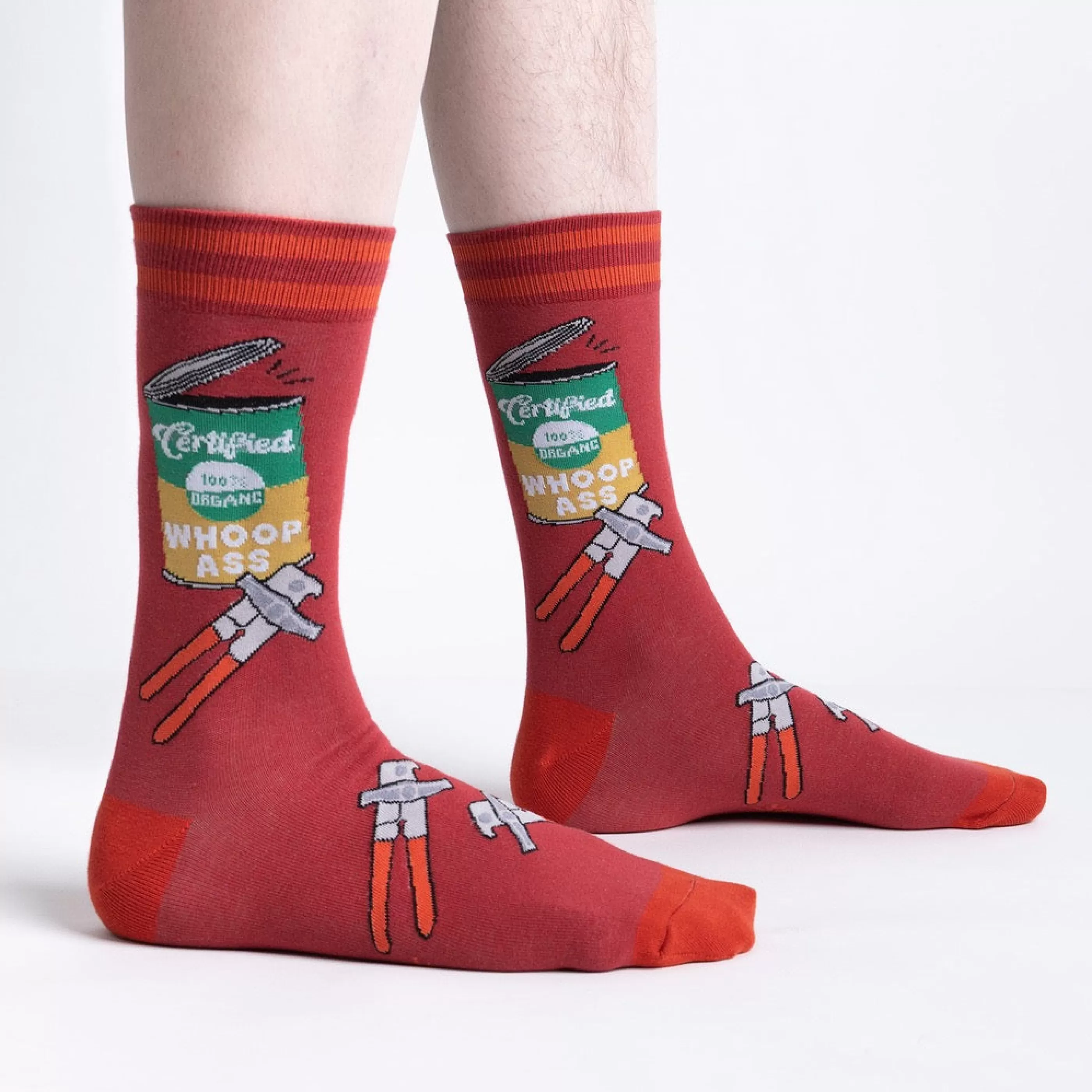 Sock It To Me Men's Socks>Opening Up A Can Men's Crew Socks