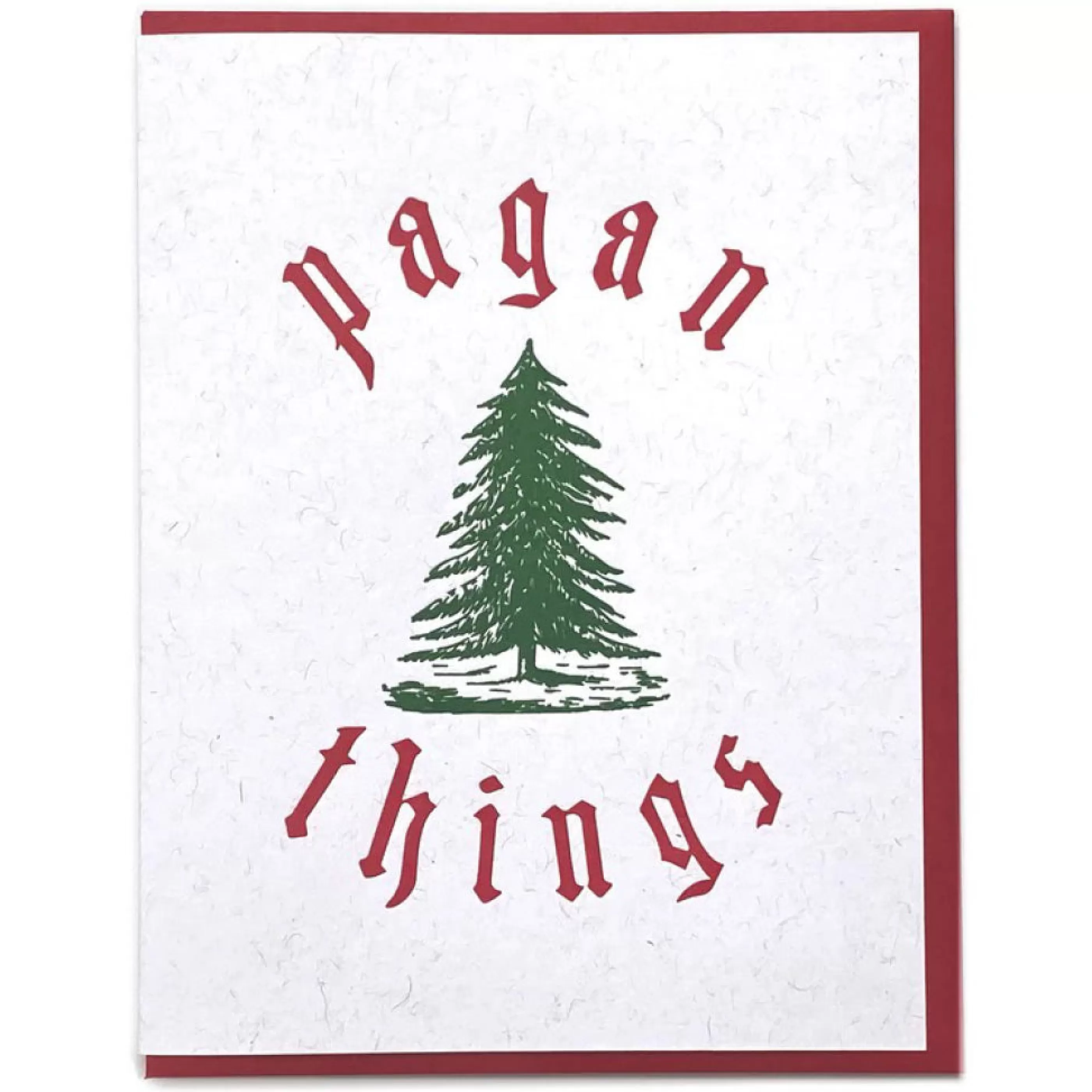 Lady Pilot Letterpress Pagan Things Christmas Card Sale