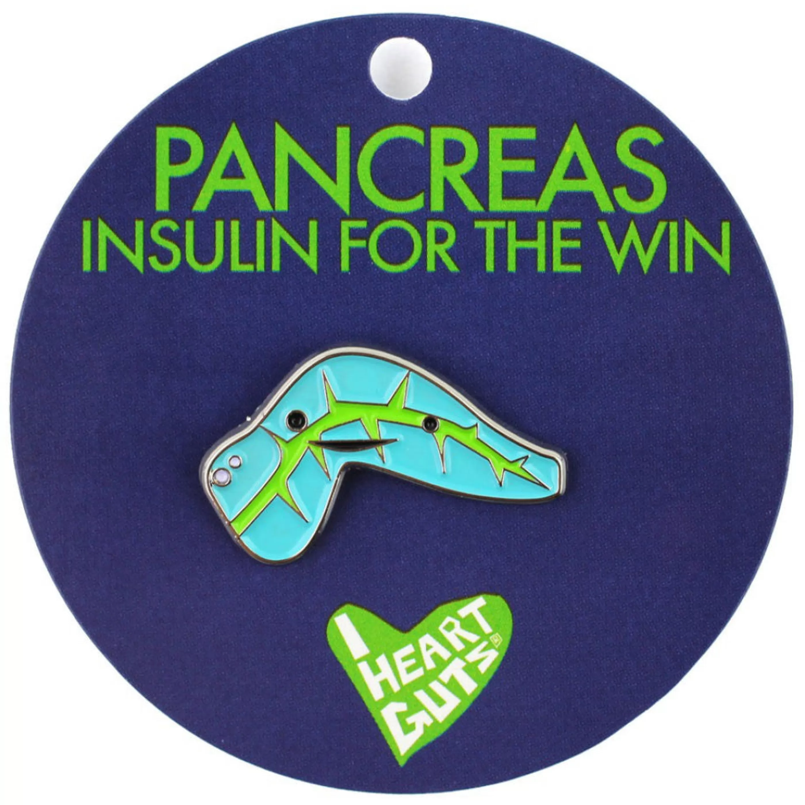 I Heart Guts Pins, Patches & Keychains>Pancreas Lapel Pin