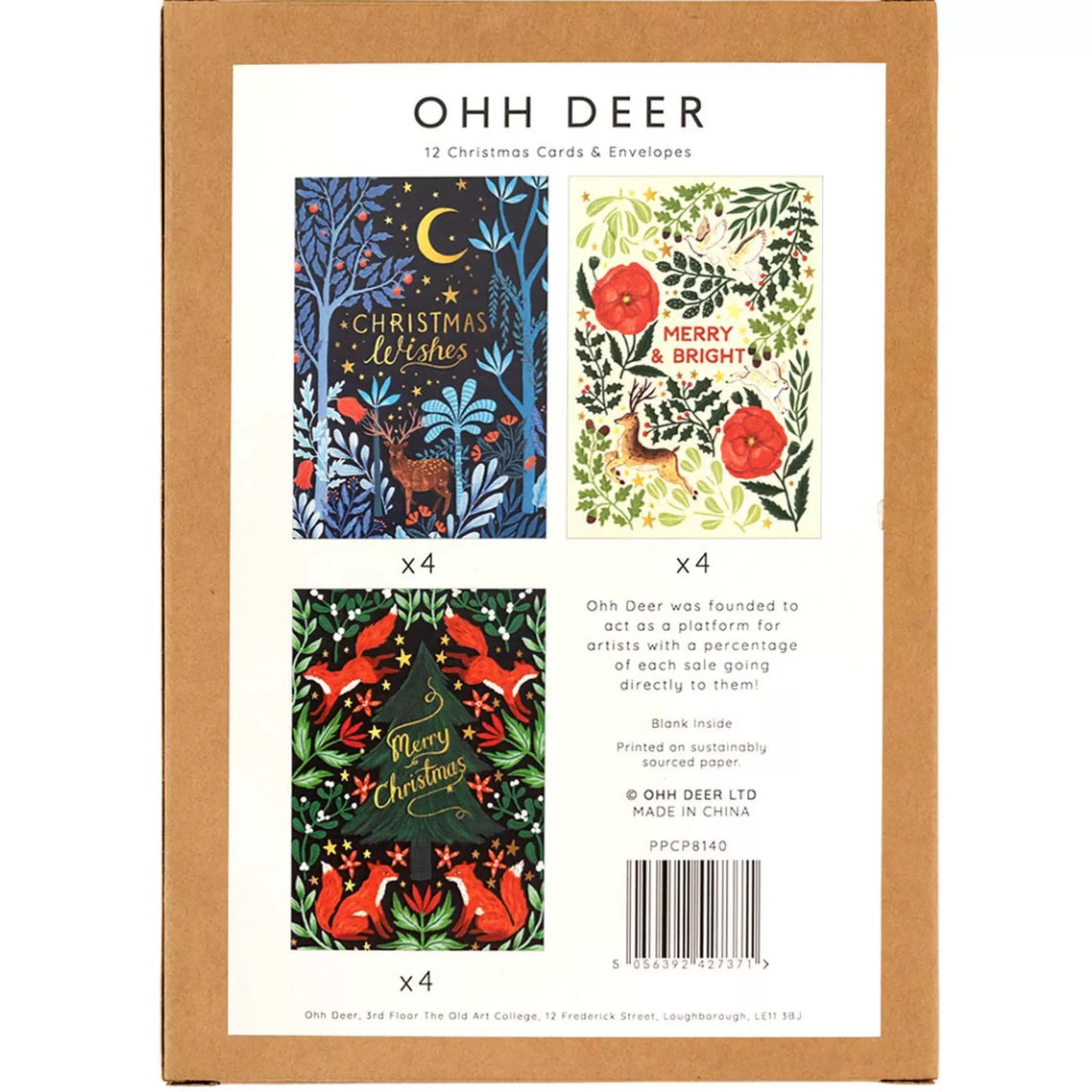 Ohh Deer Papio Press Christmas Card Set Hot