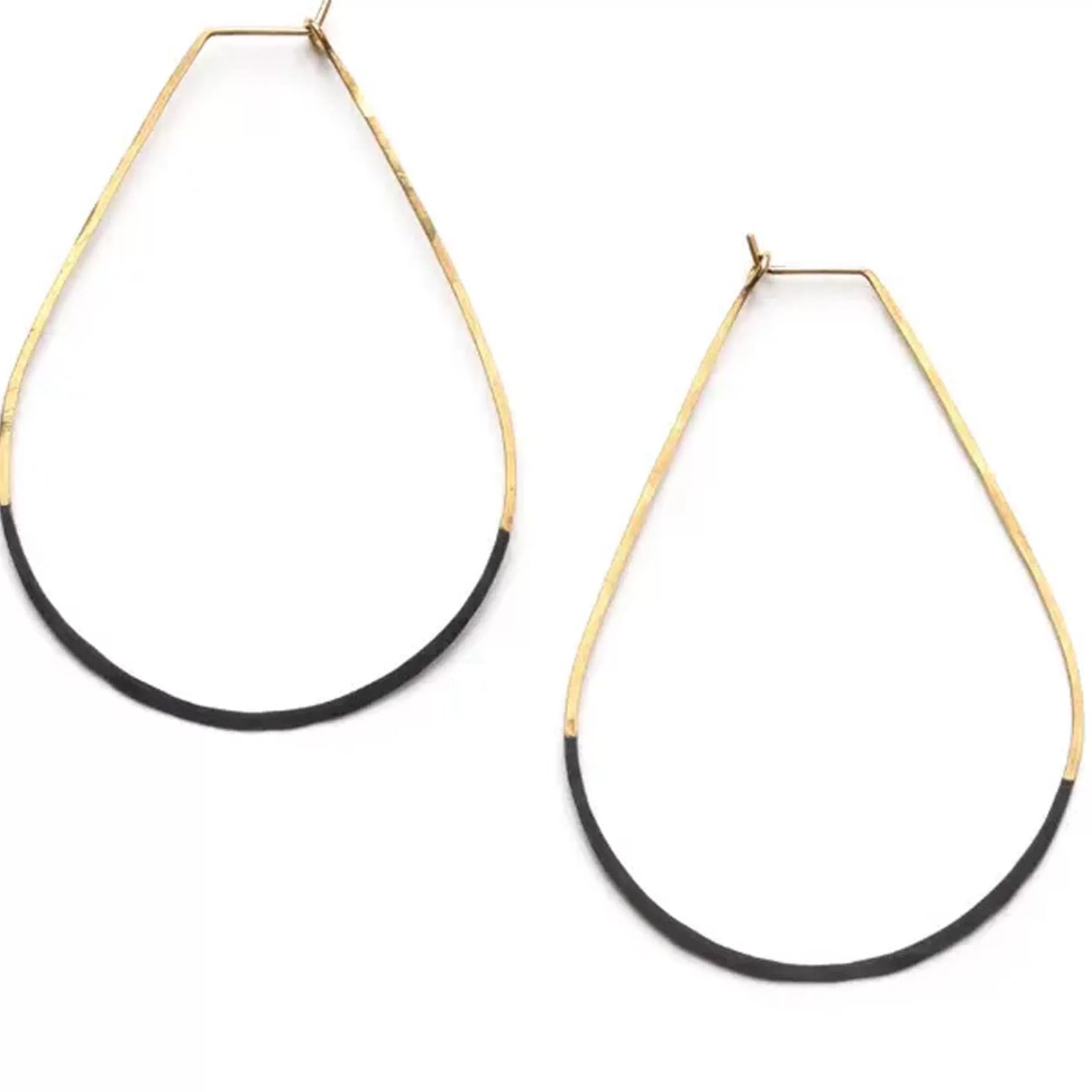 Mind's Eye Design Jewellery>Patina Dipped Teardrop Hoops