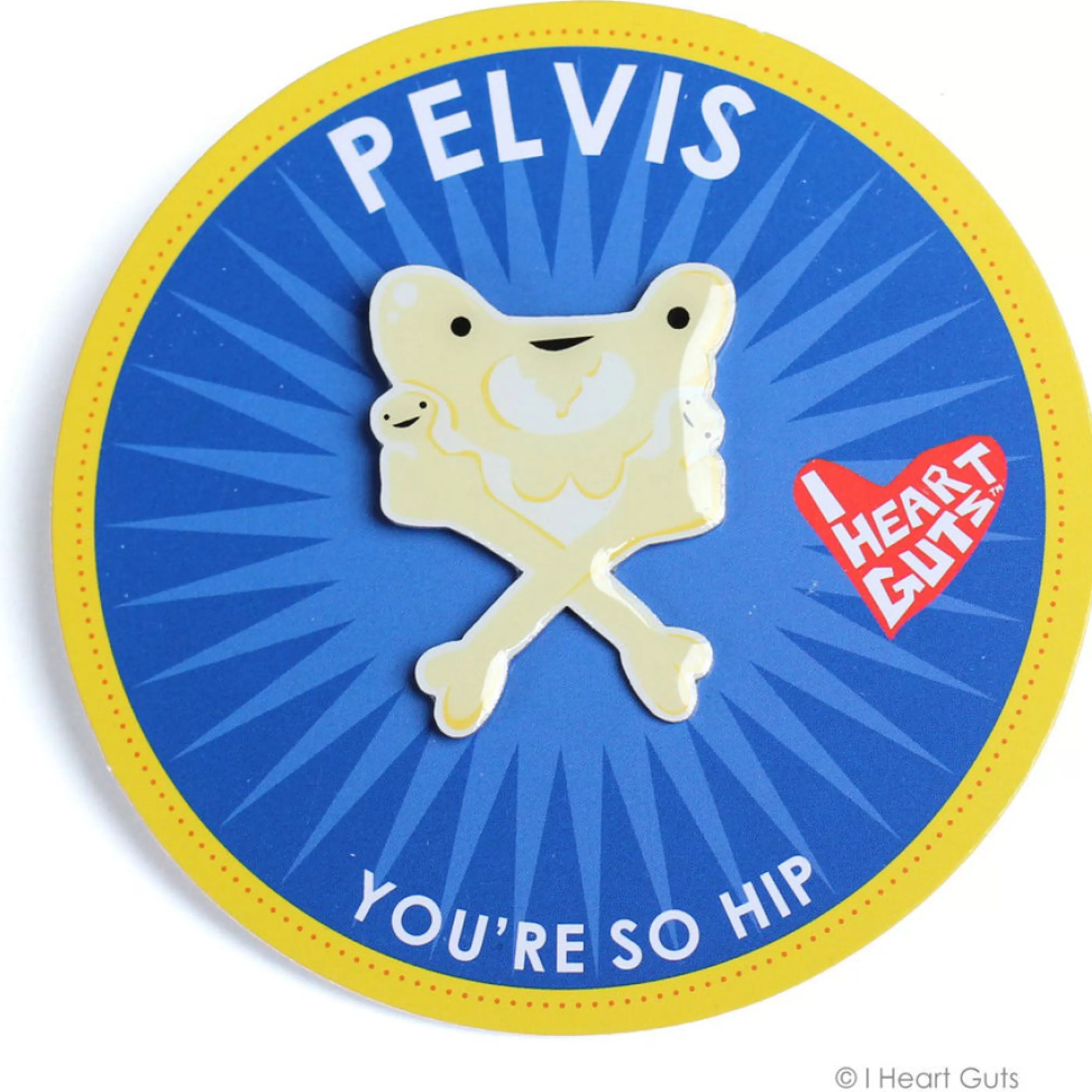 I Heart Guts Pins, Patches & Keychains>Pelvis Lapel Pin