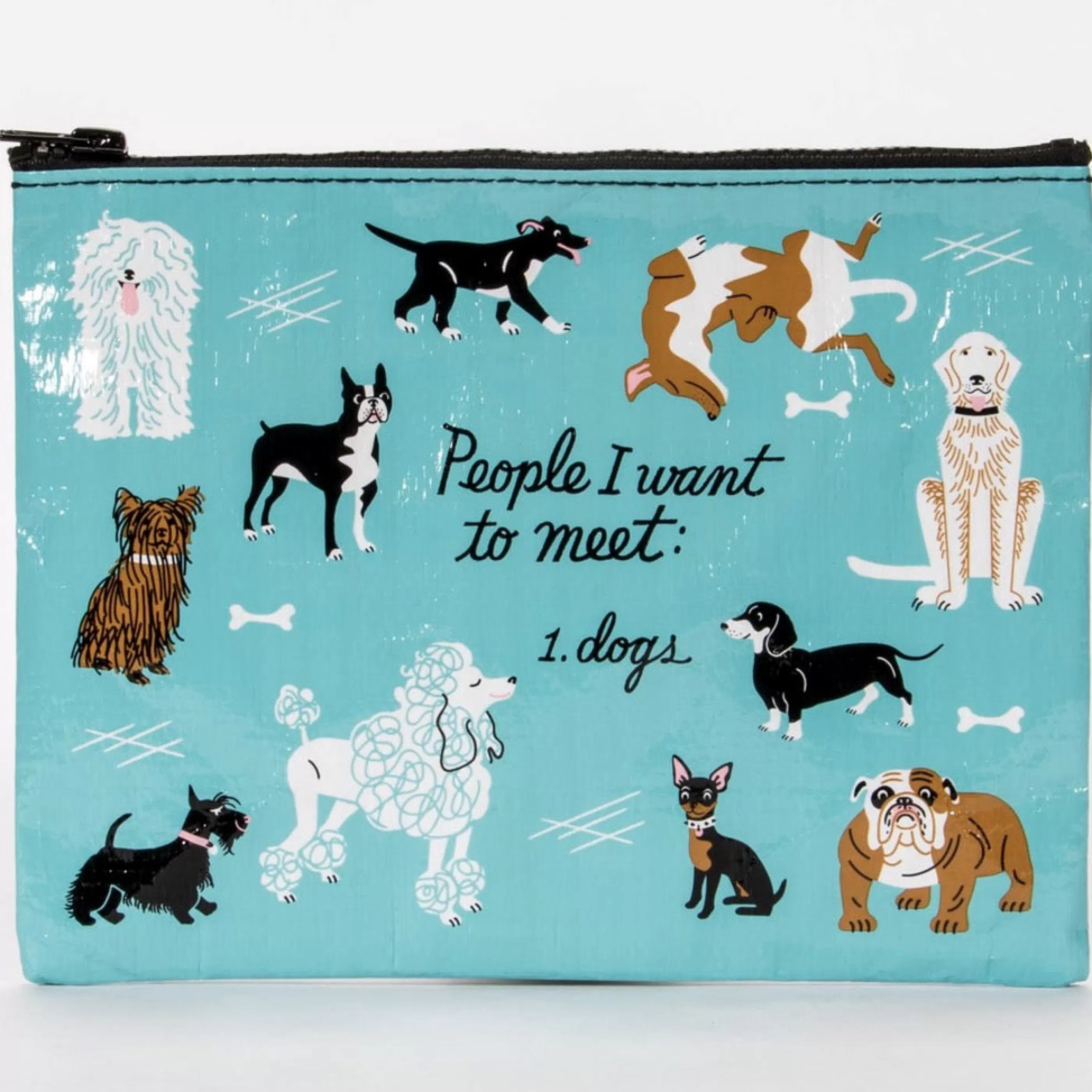 Blue Q Bags>People To Meet Dogs Zipper Pouch