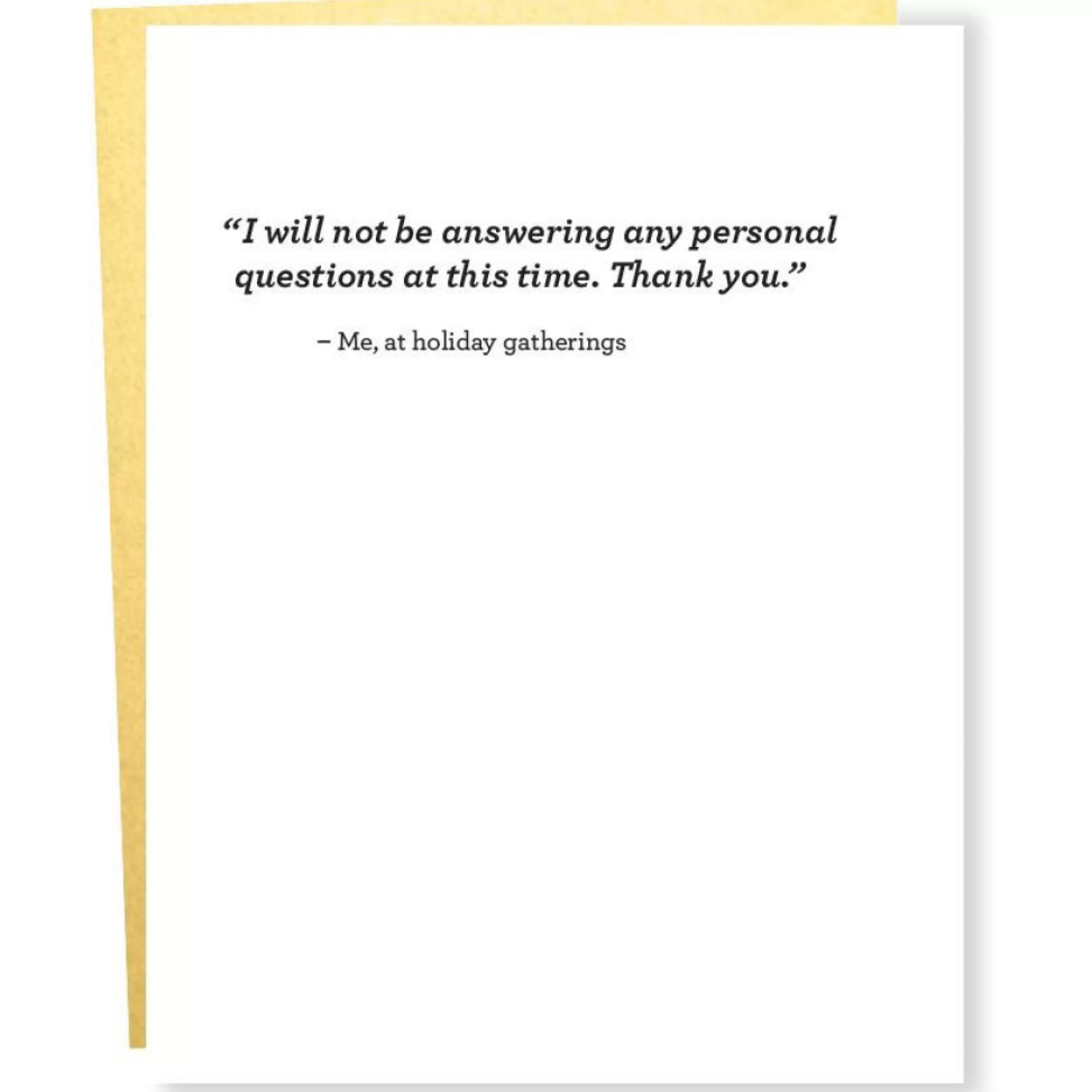 Sapling Press Personal Questions Holiday Card Online