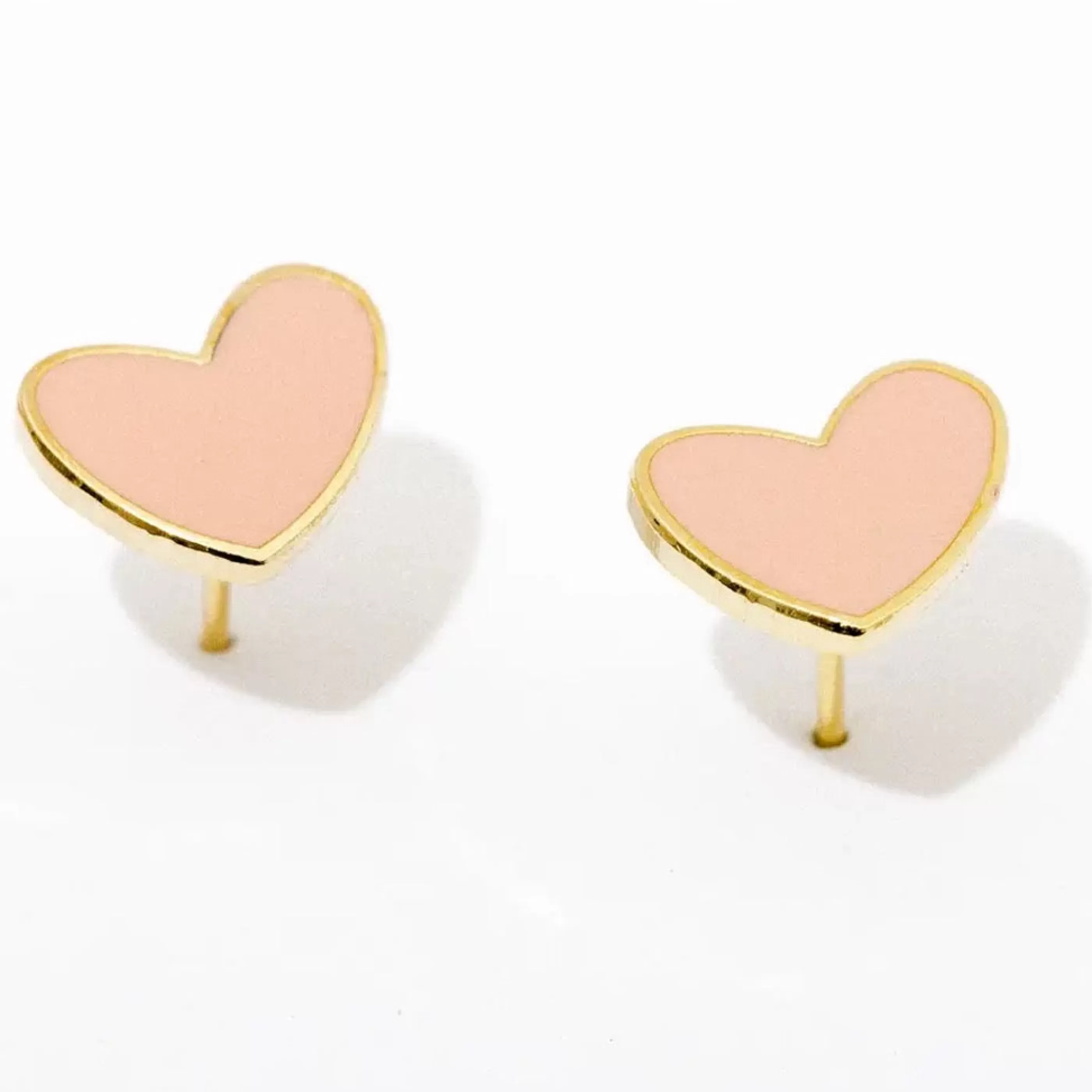 Larissa Loden Jewellery>Pink Heart Post Earrings