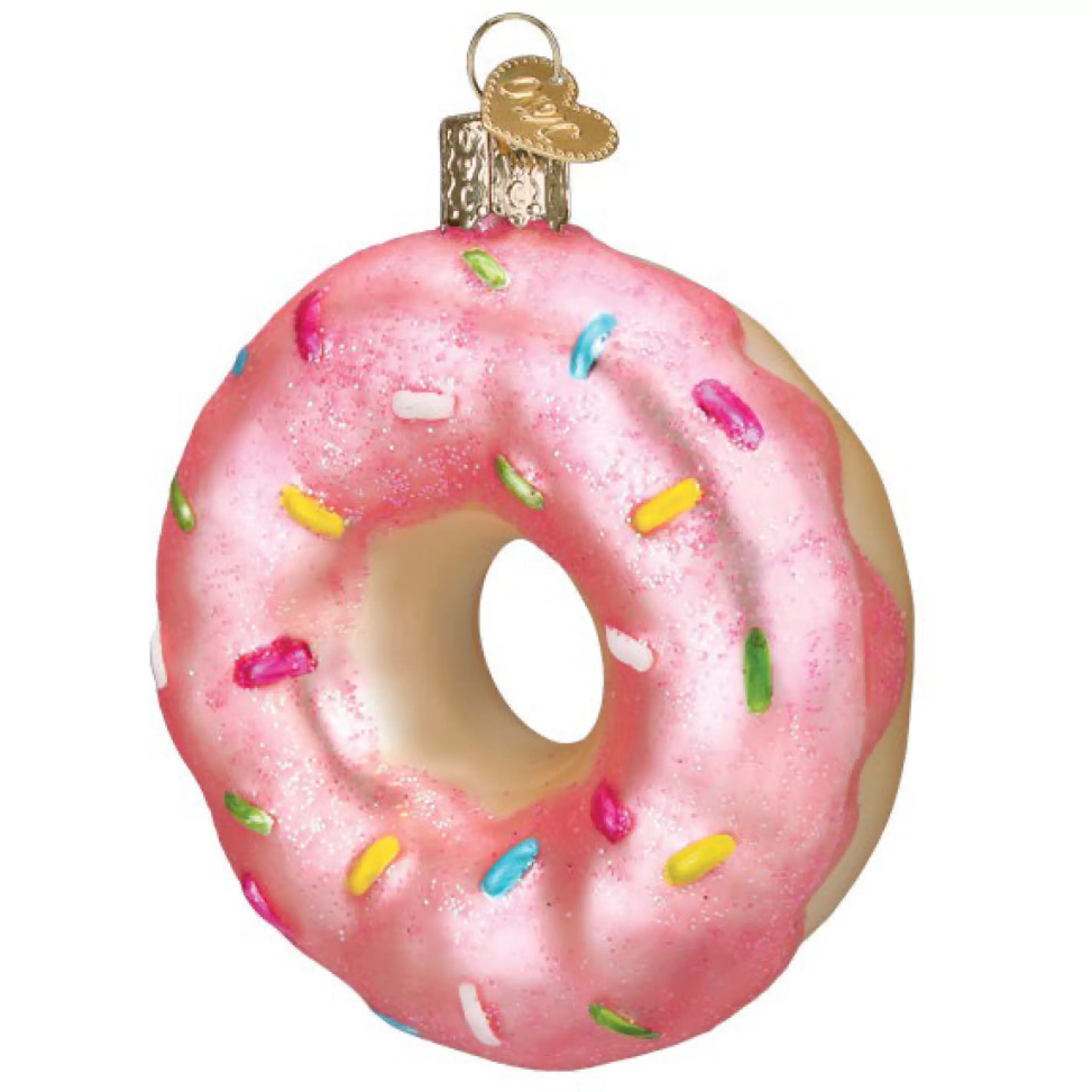 Old World Christmas Pink Sprinkles Donut Ornament Store