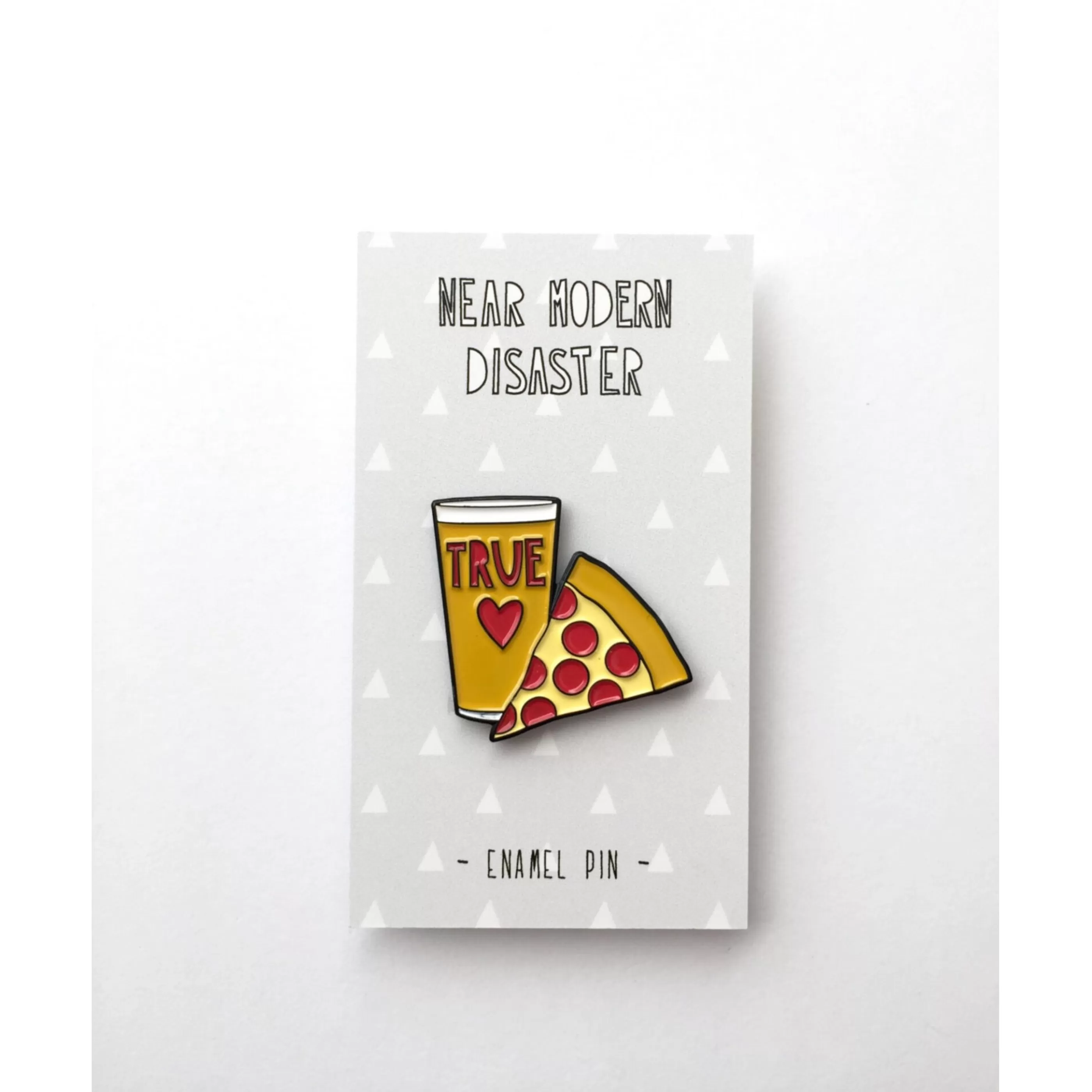 Near Modern Disaster Pins, Patches & Keychains>Pizza & Beer True Love Enamel Pin