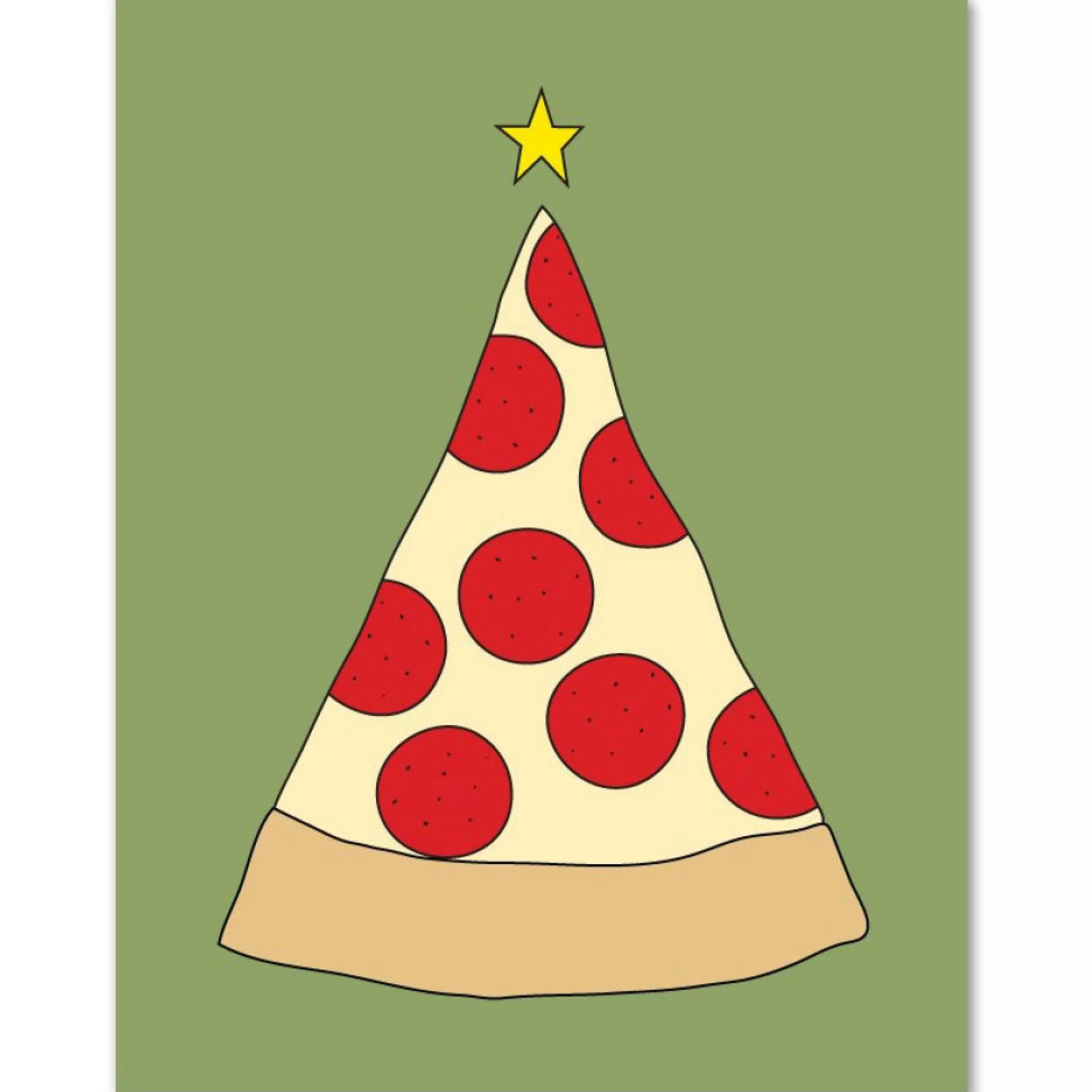 Near Modern Disaster Pizza Christmas Tree Card Store