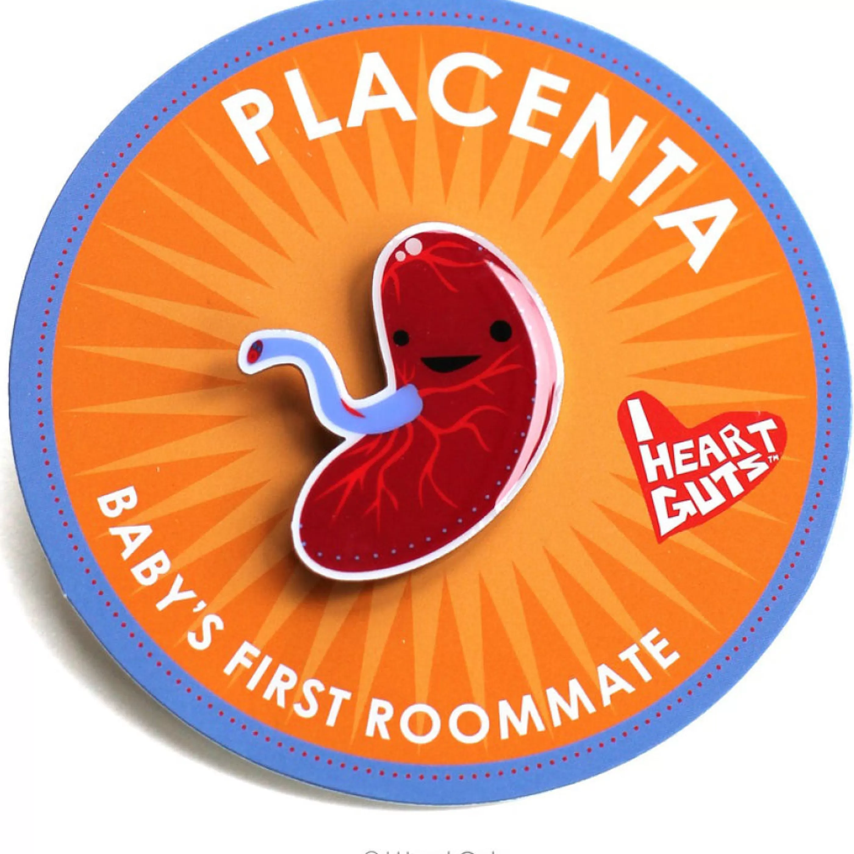 I Heart Guts Pins, Patches & Keychains>Placenta Lapel Pin