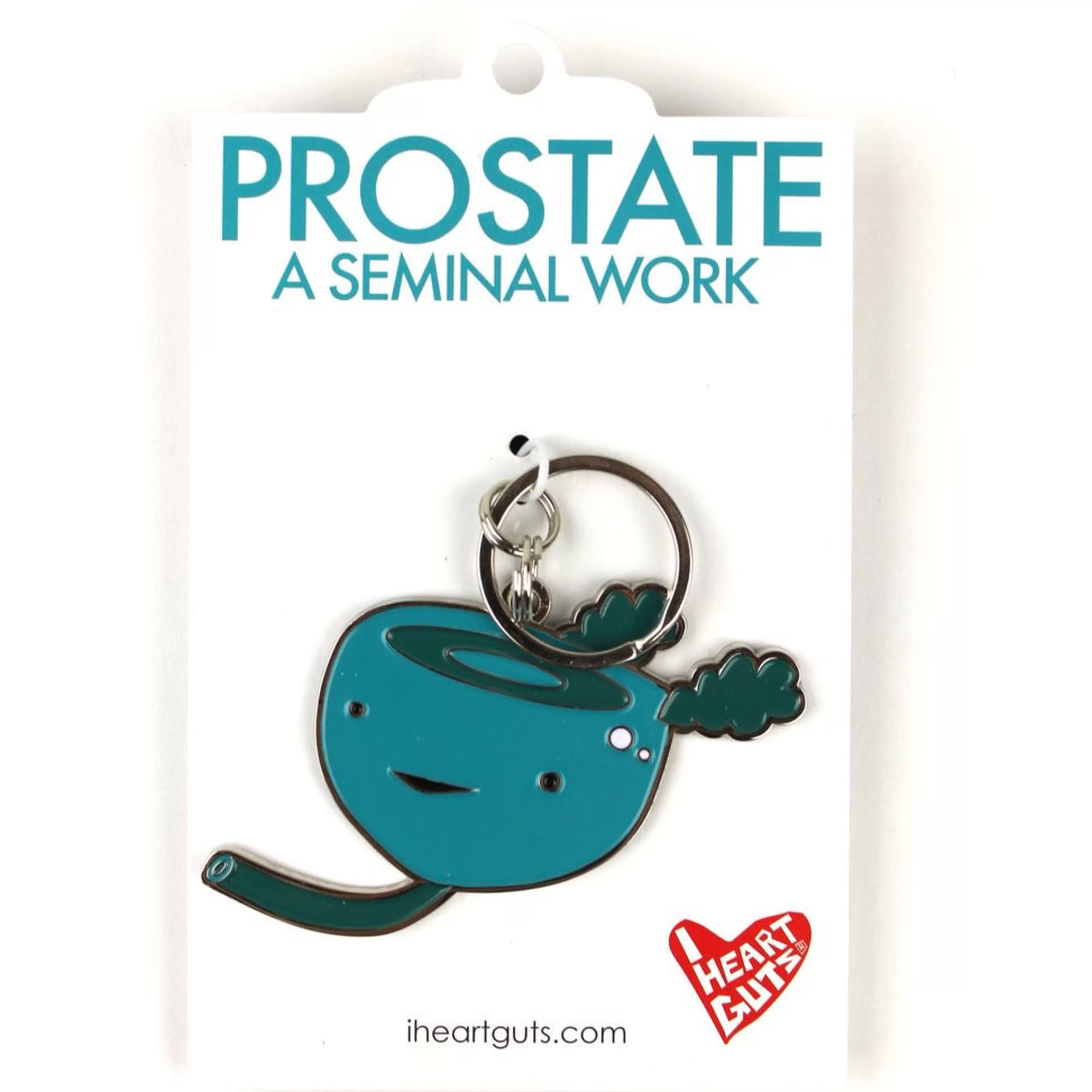 I Heart Guts Pins, Patches & Keychains>Prostate Key Chain