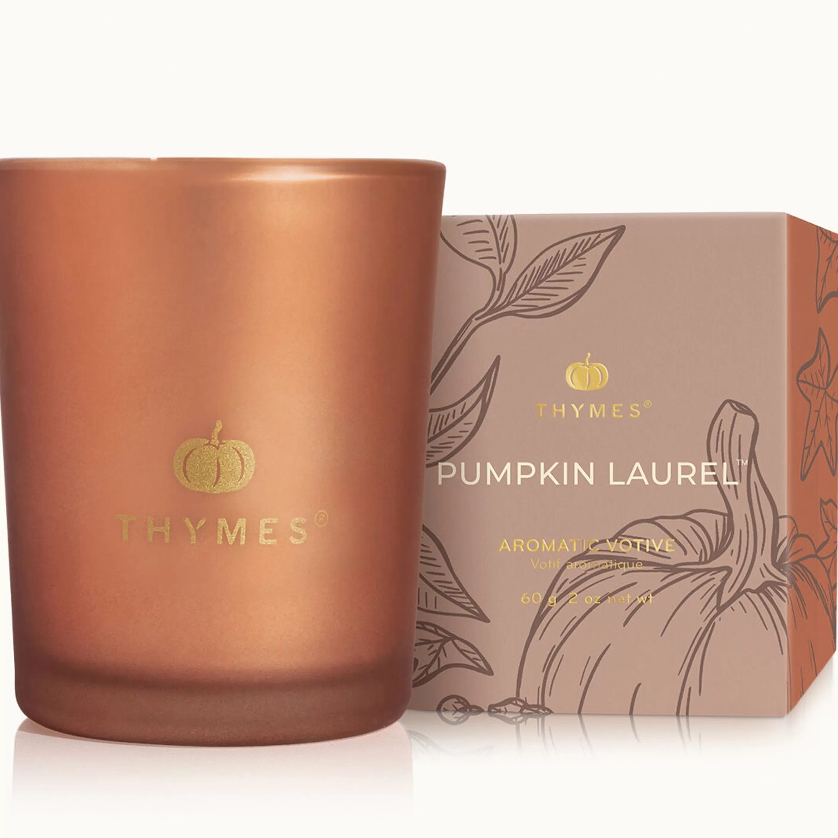 Thymes Candles & Home Fragrances>Pumpkin Laurel Votive Candle