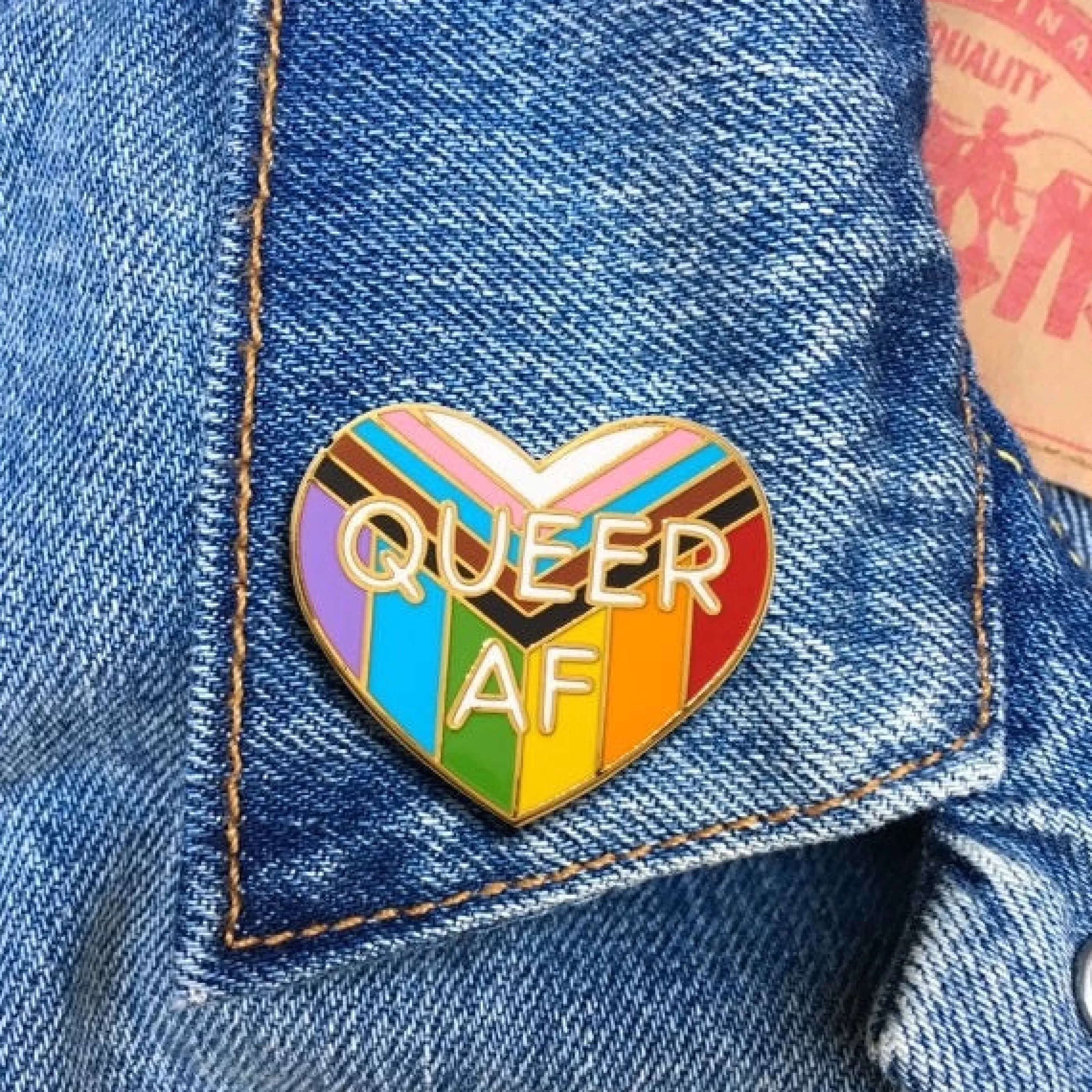 The Found Pins, Patches & Keychains>Queer Af Heart Enamel Pin