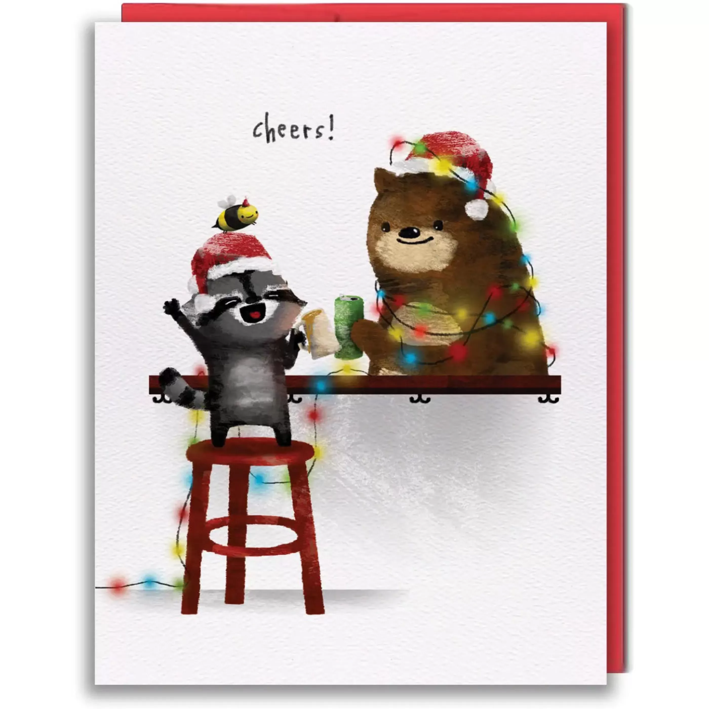 Studio Vcky Raccoon & Bear Holiday Cheers Card Online