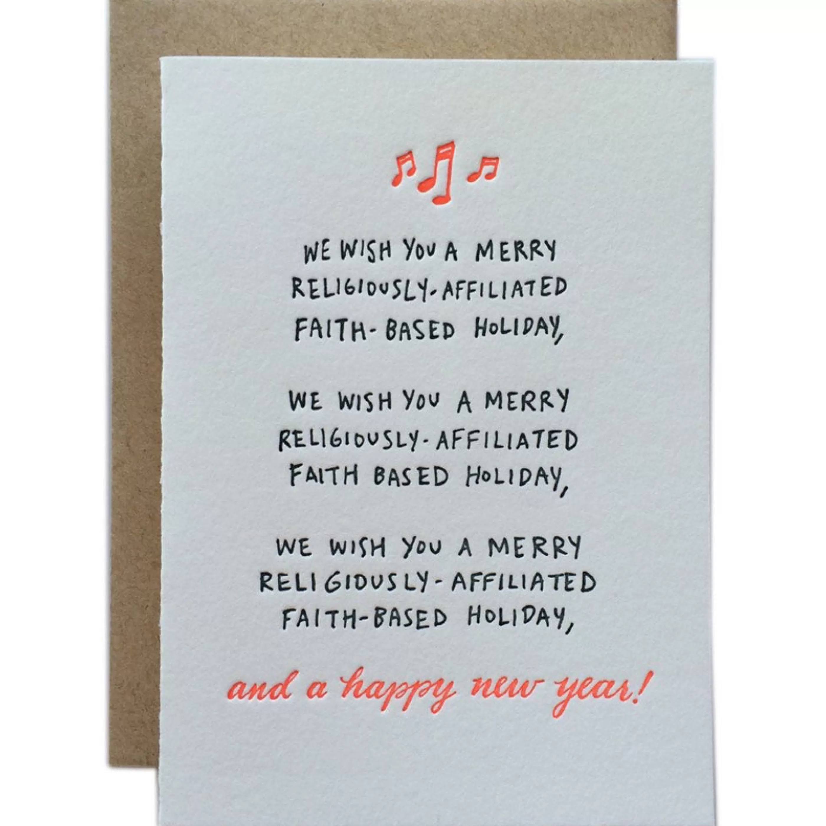 Ladyfingers Letterpress Religiously Affiliated Holiday Card Hot