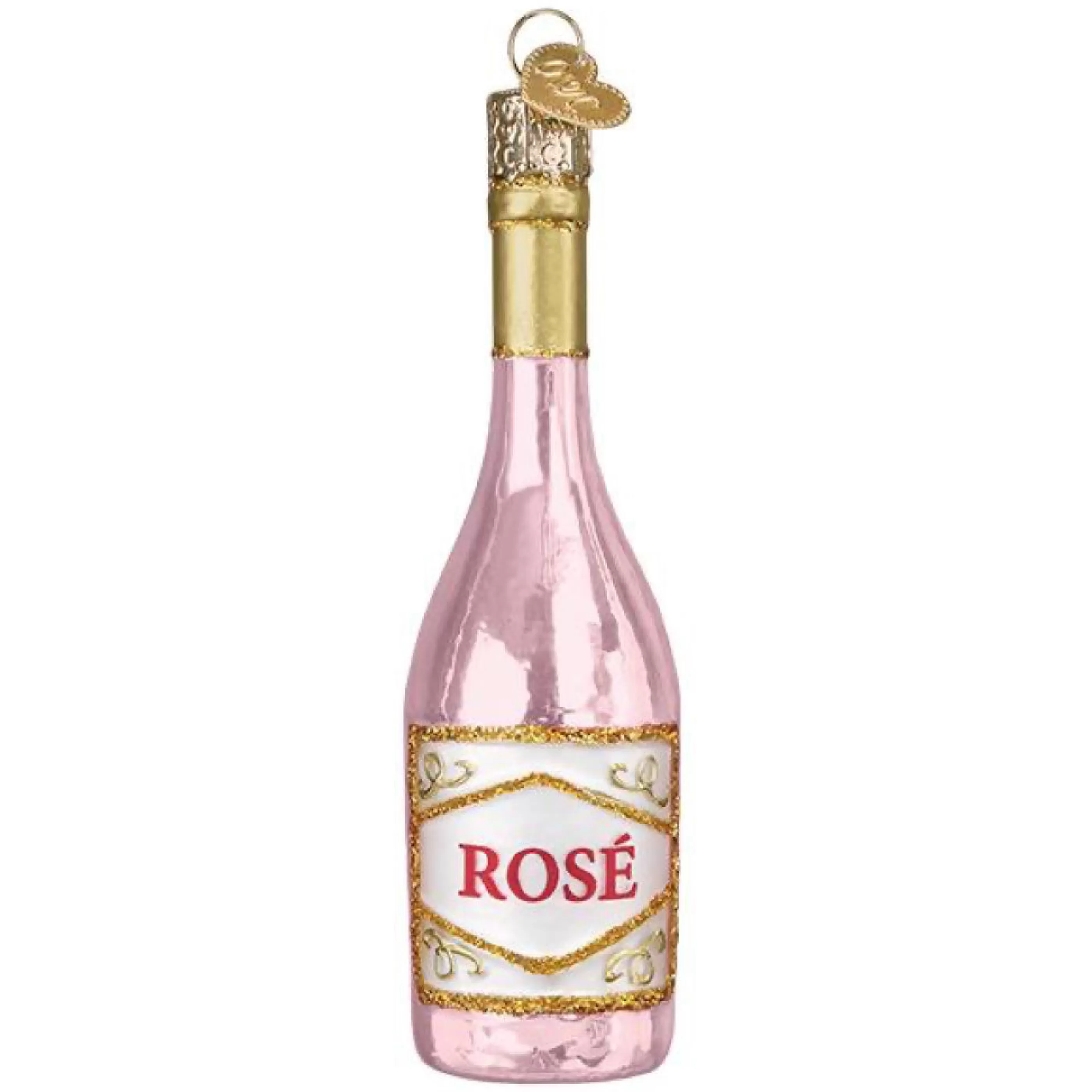 Old World Christmas Rose Wine Bottle Ornament Online