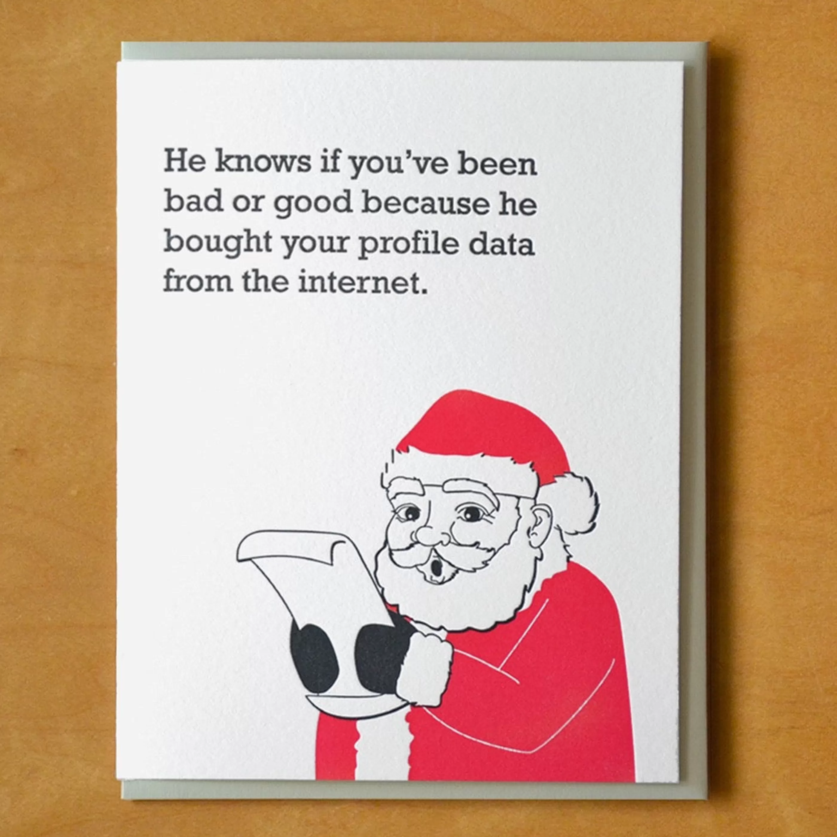 McBitterson's Santa Bought Your Data Boxed Holiday Cards Cheap