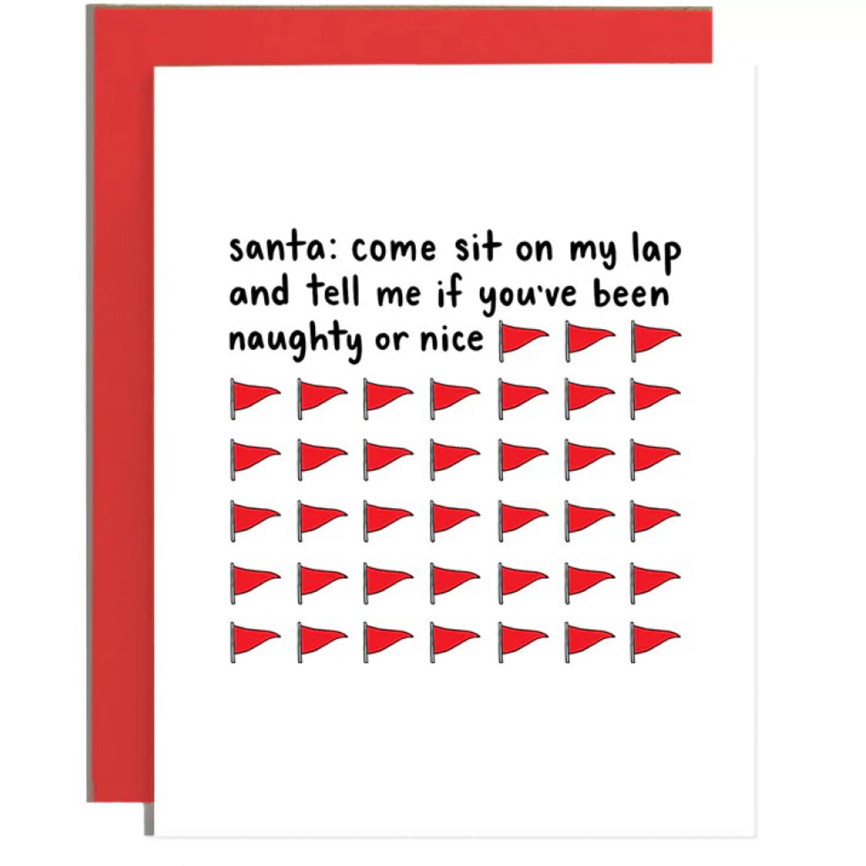 Brittany Paige Santa Red Flag Holiday Card Online