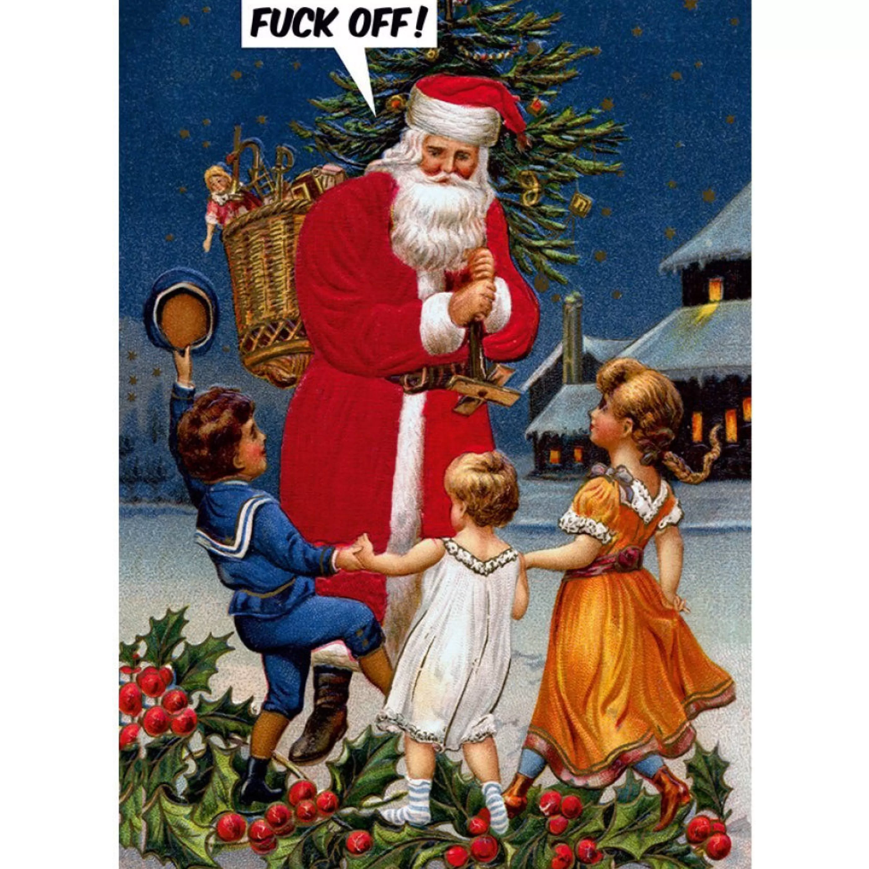 Dean Morris Cards Santa Says Fuck Off Card Sale