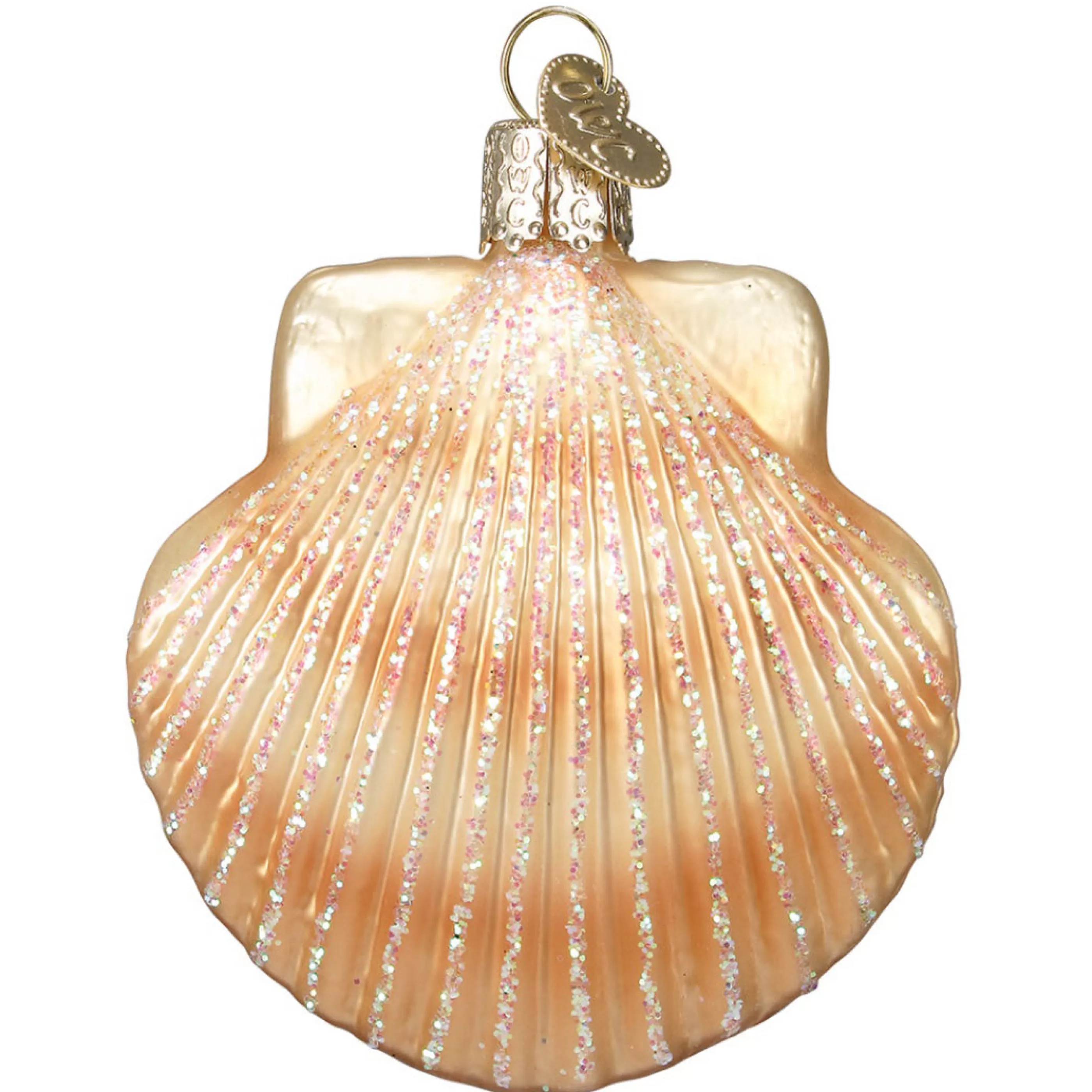 Old World Christmas Scallop Shell Ornament Hot