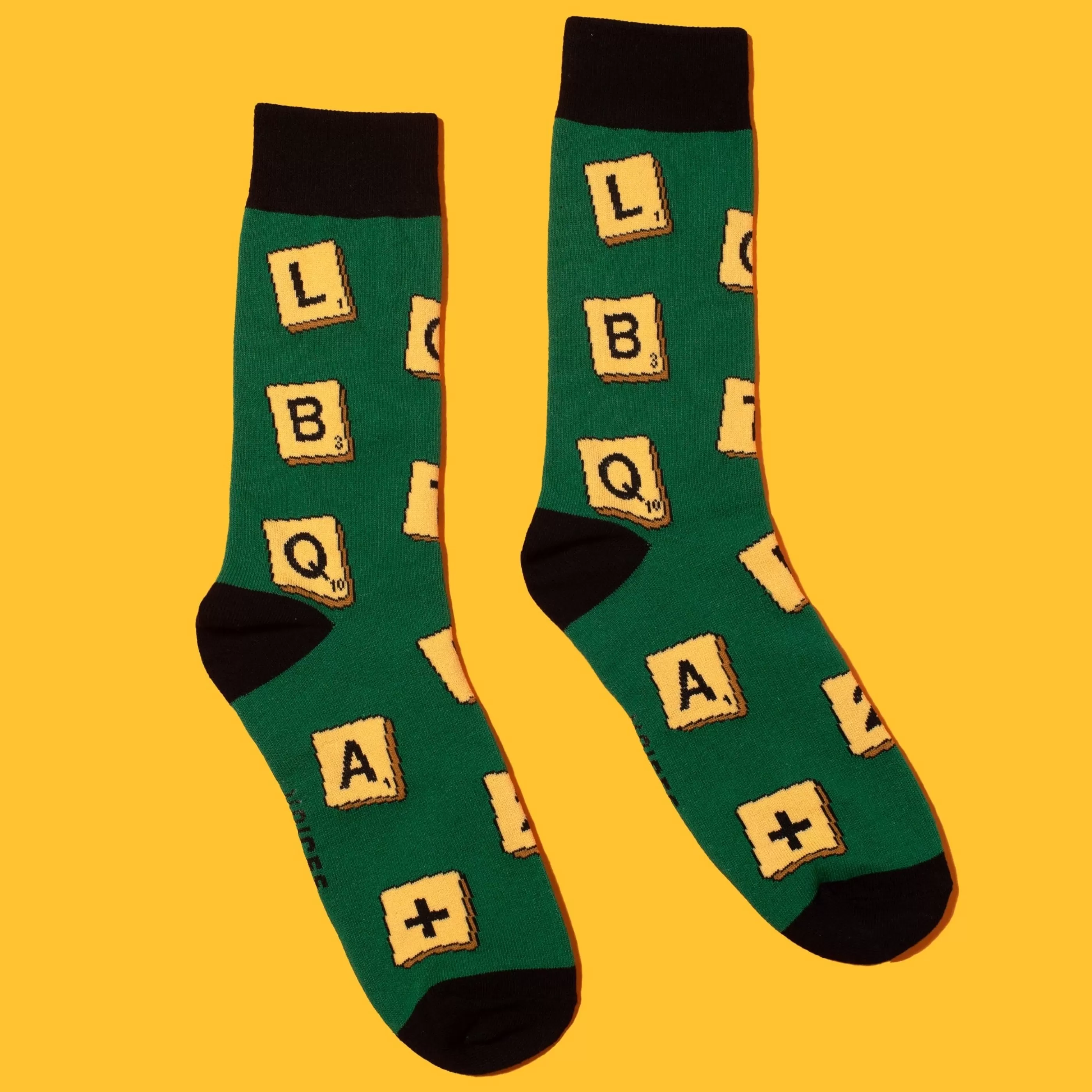 Main and Local Men's Socks>Scrabble Pride Socks