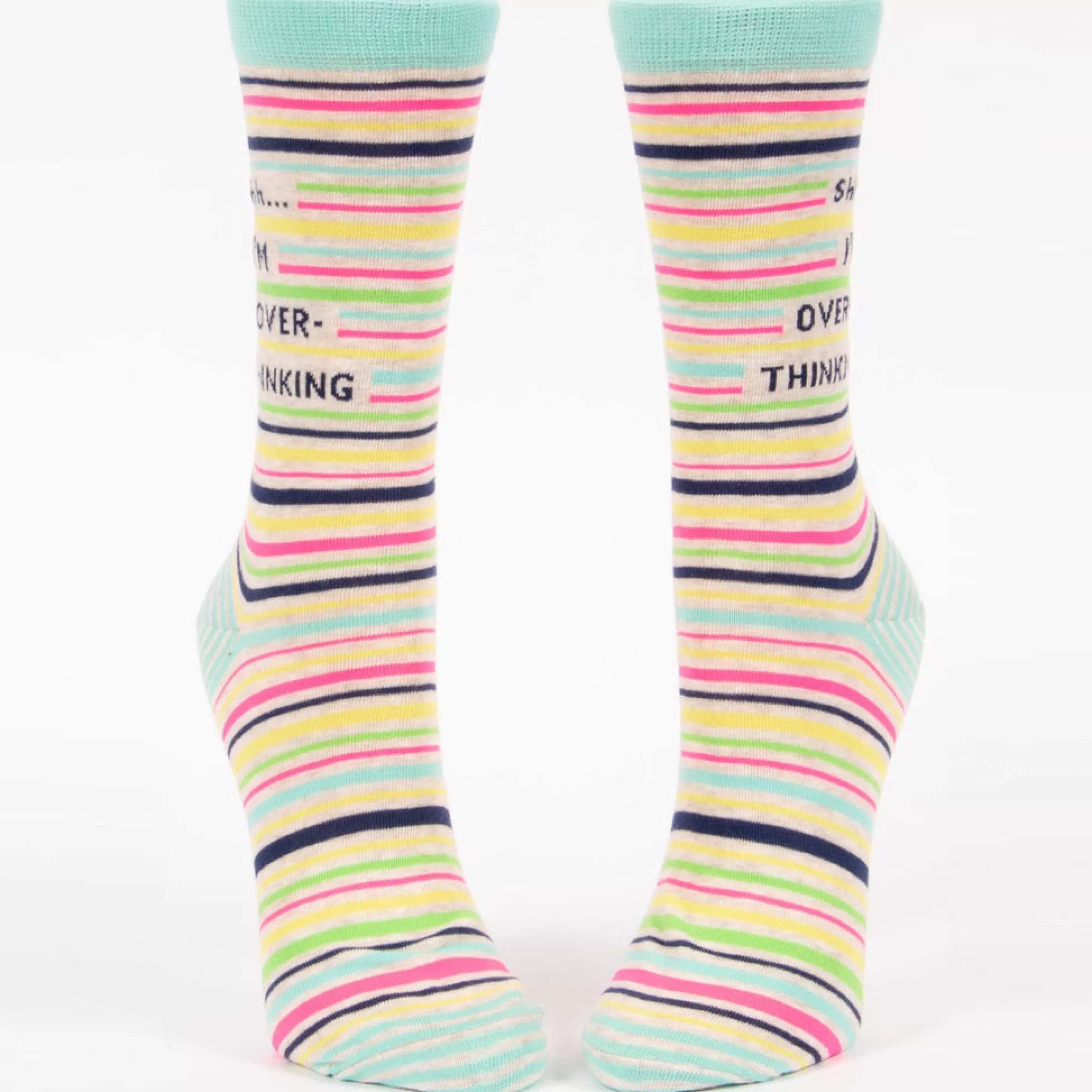 Blue Q Women's Socks>Shhh.. I'M Overthinking Crew Socks