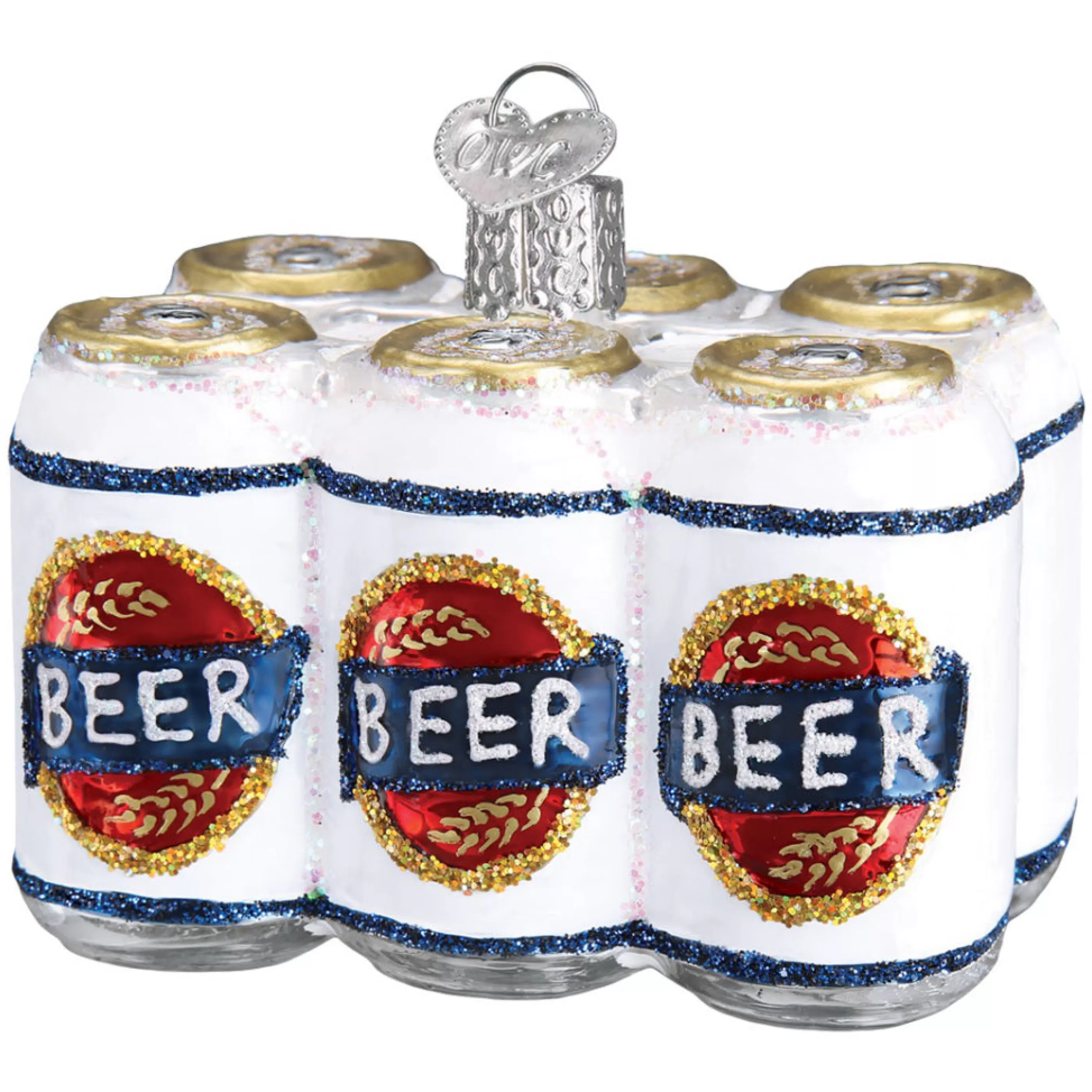 Old World Christmas Six Pack Of Beer Ornament Hot