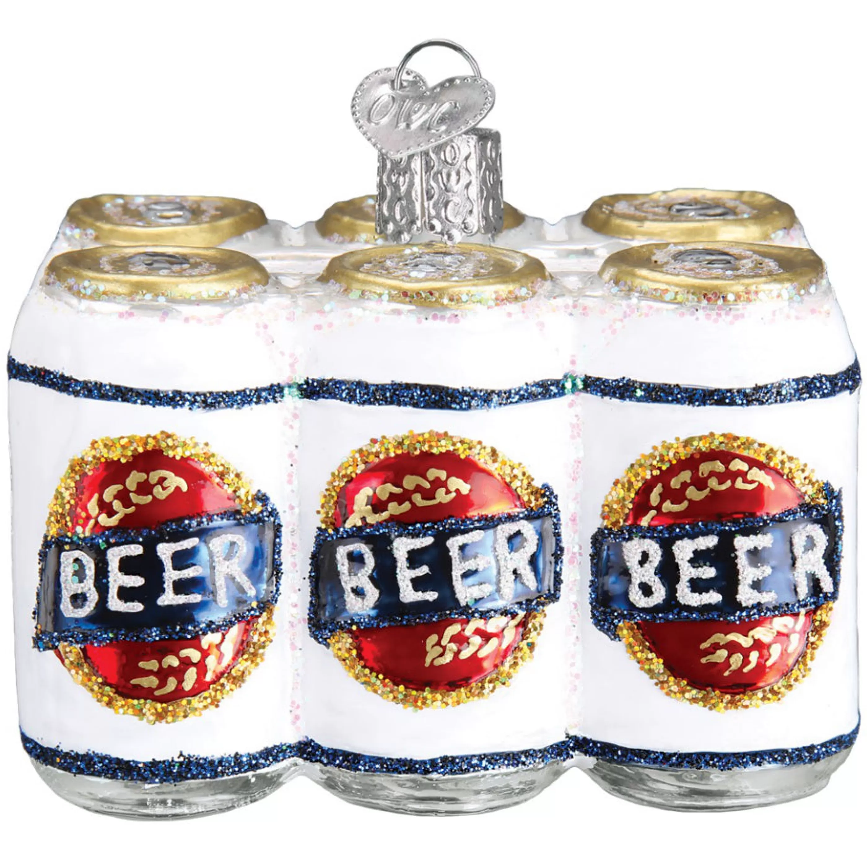 Old World Christmas Six Pack Of Beer Ornament Hot