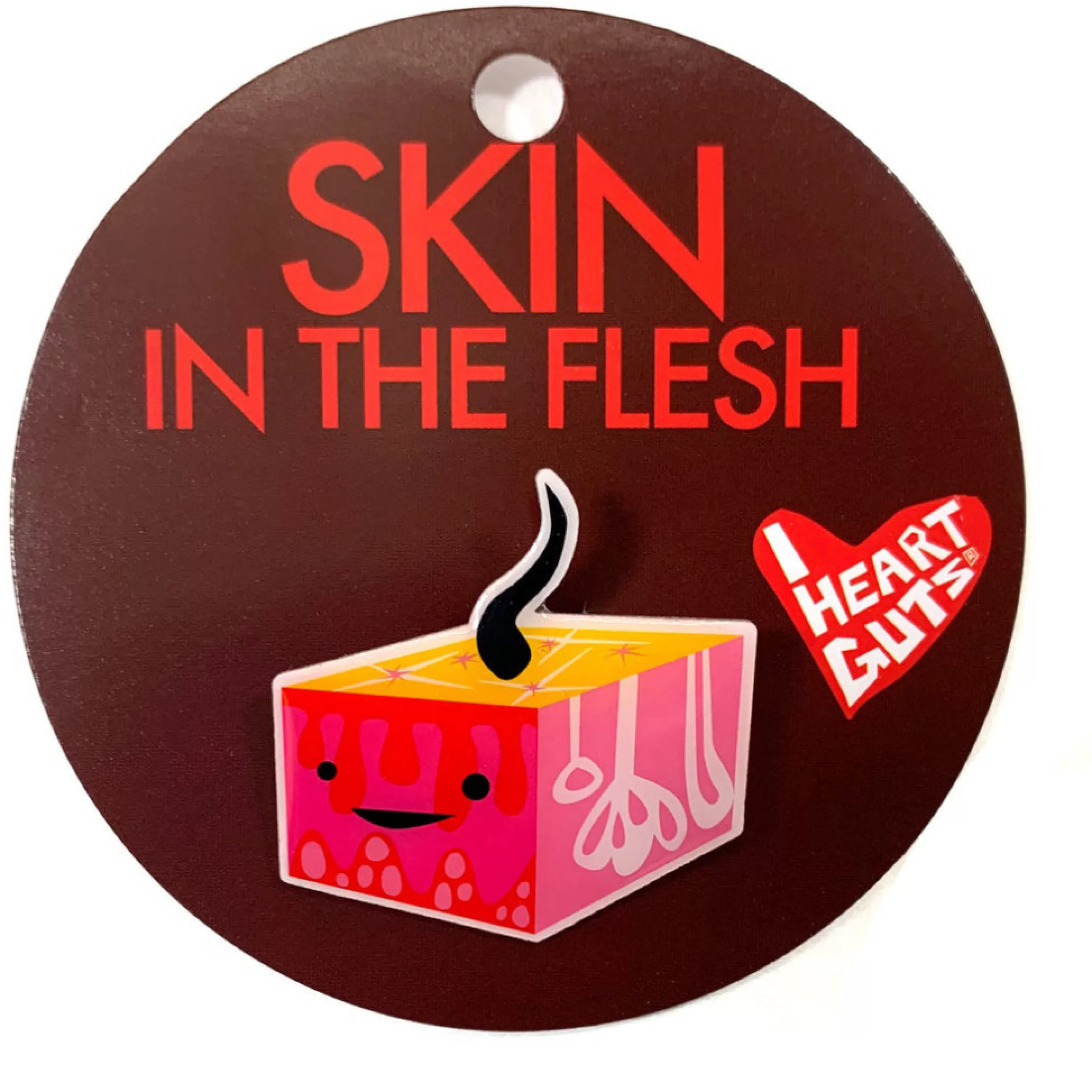 I Heart Guts Pins, Patches & Keychains>Skin Lapel Pin