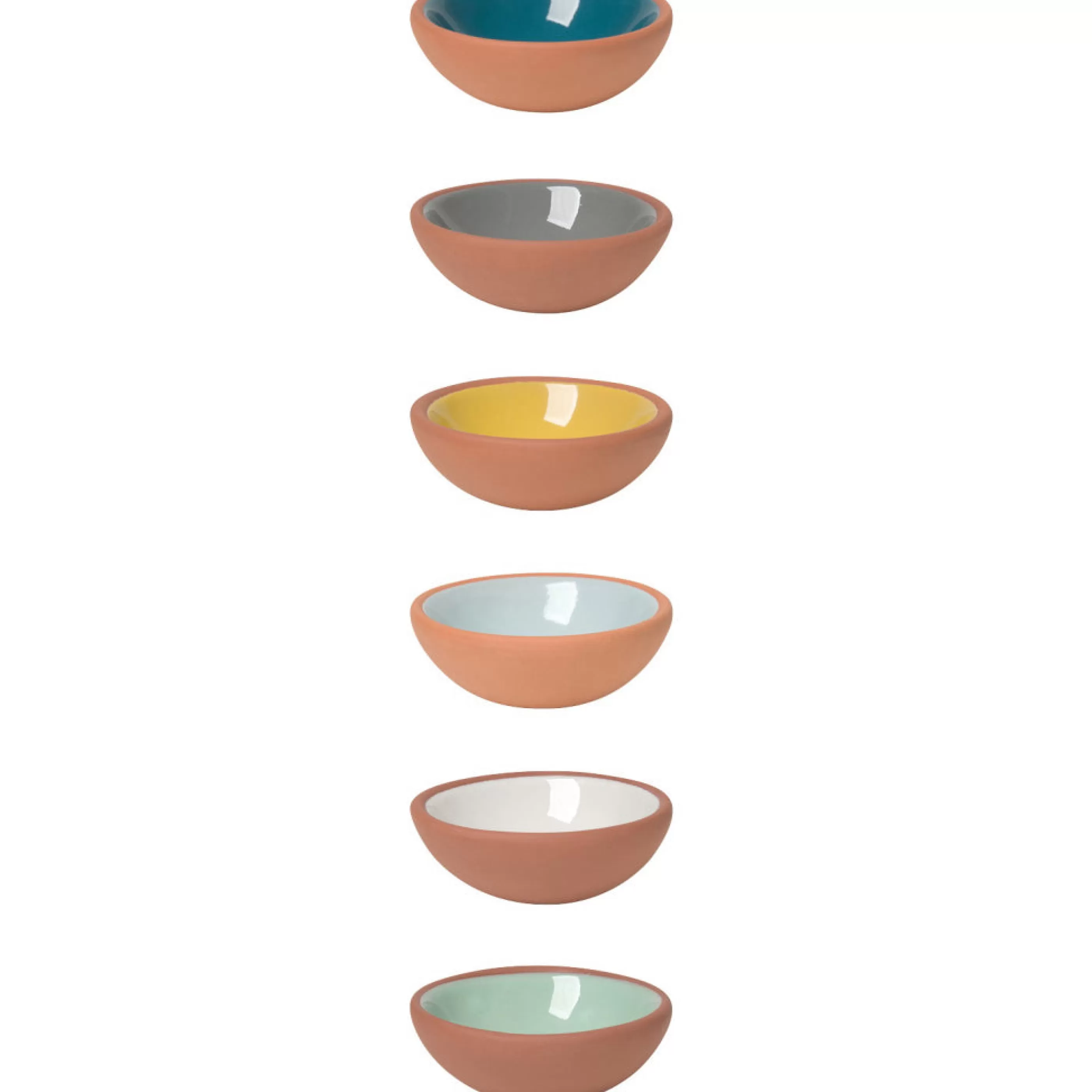 Danica Kitchen & Dining>Sky Terracotta Pinch Bowls Set Of 6