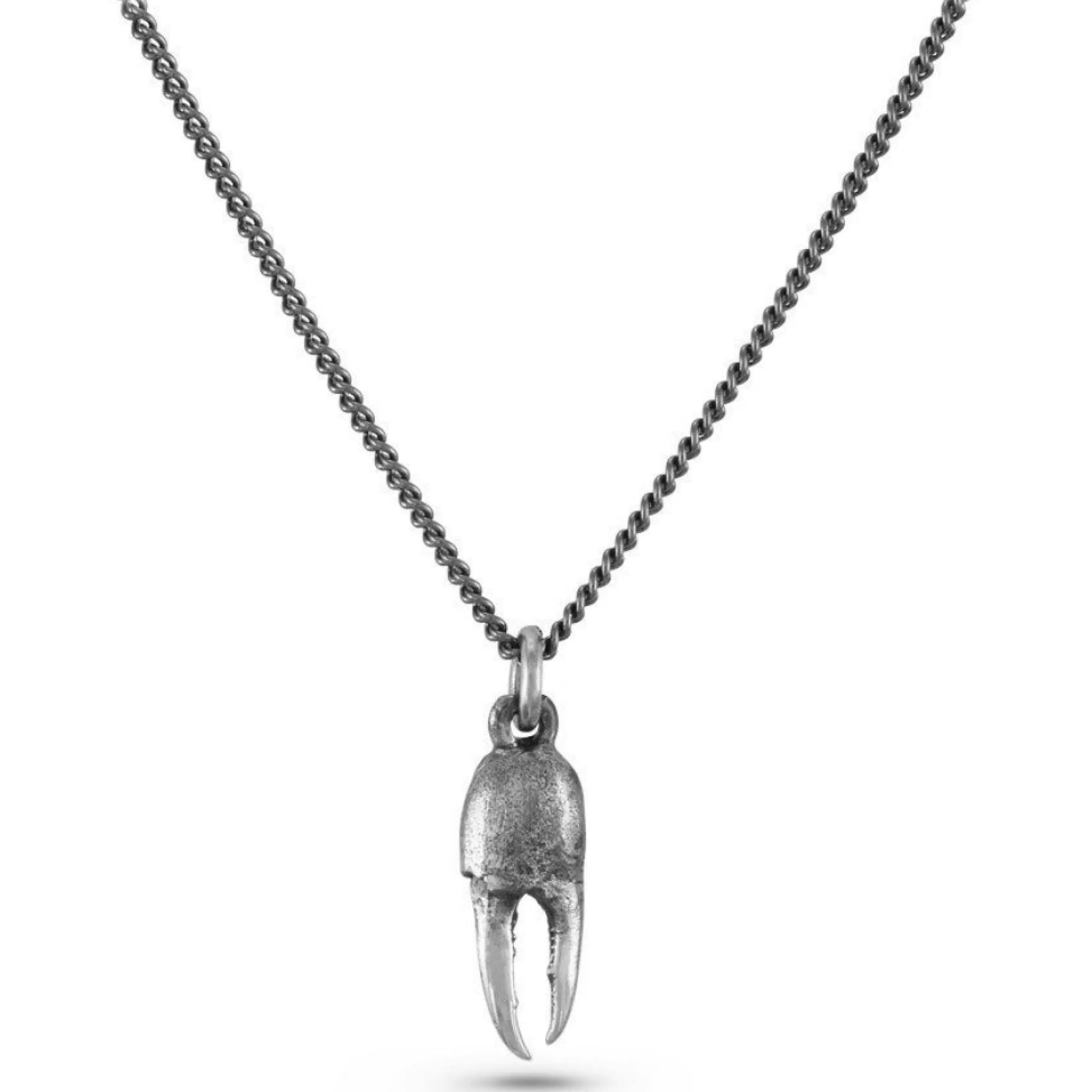 Lost Apostle Jewellery>Small Crab Claw Necklace Silver