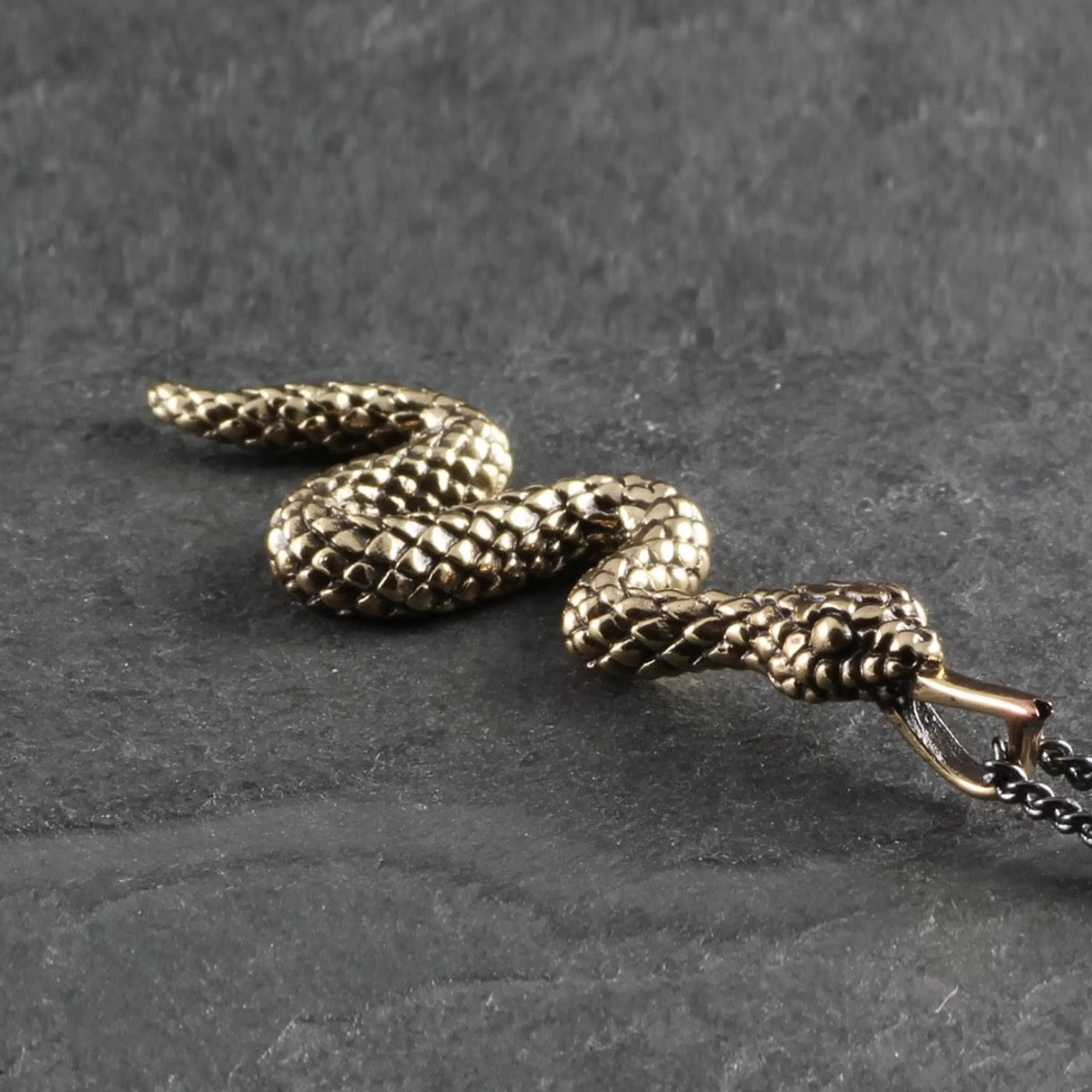 Lost Apostle Jewellery>Snake Necklace Bronze