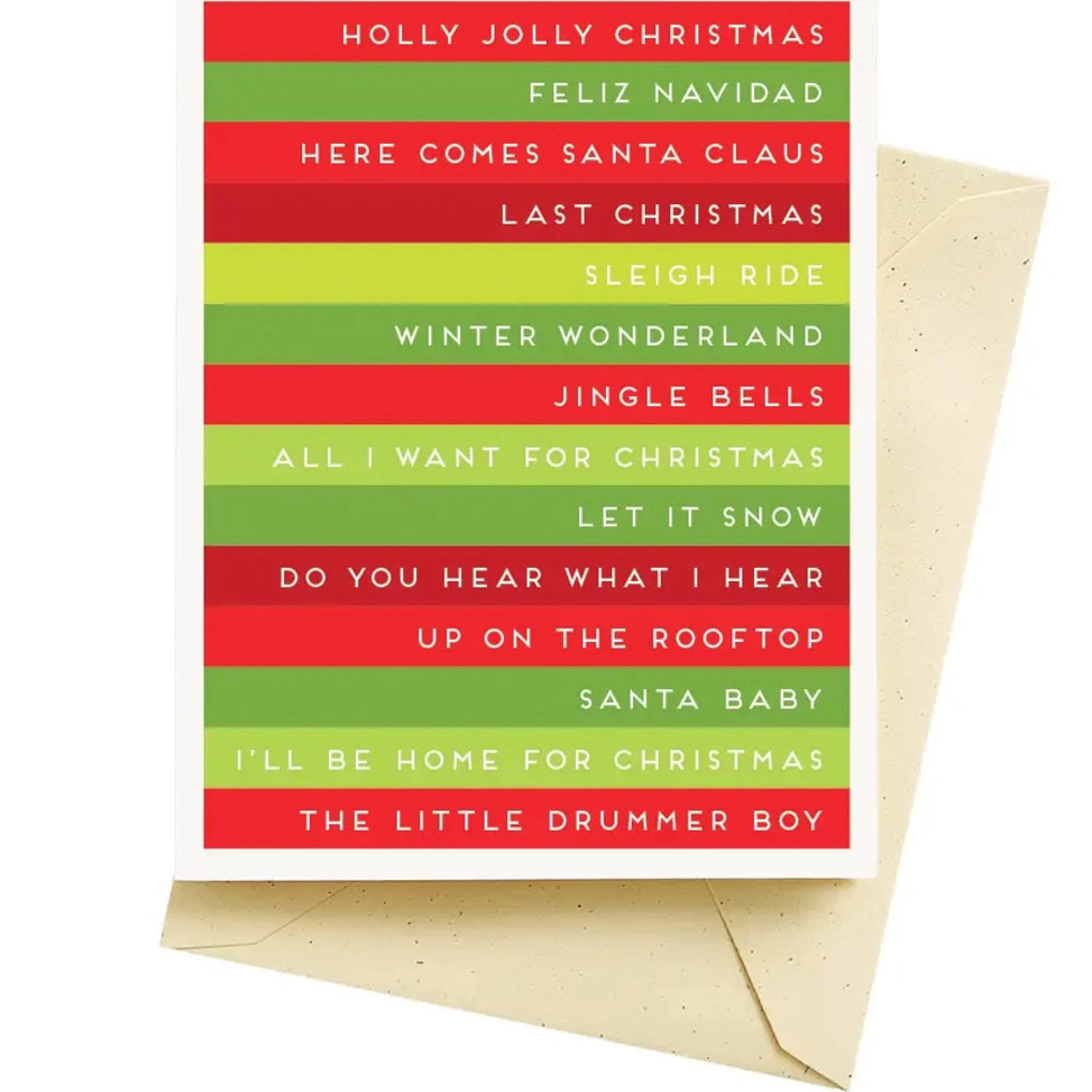 Seltzer Goods Song Stripes Holiday Card Best