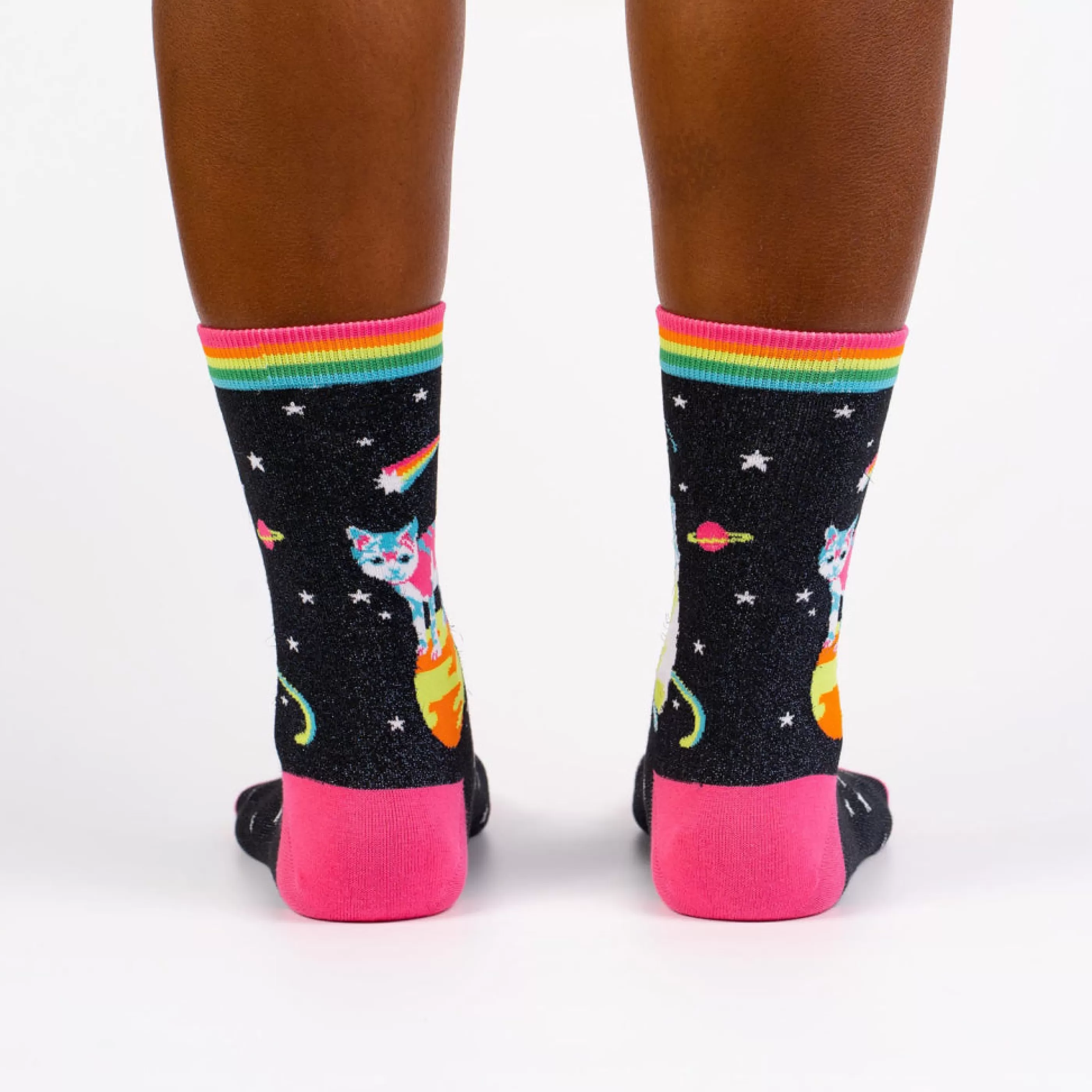 Sock It To Me Women's Socks>Space Cats Women's Crew Socks