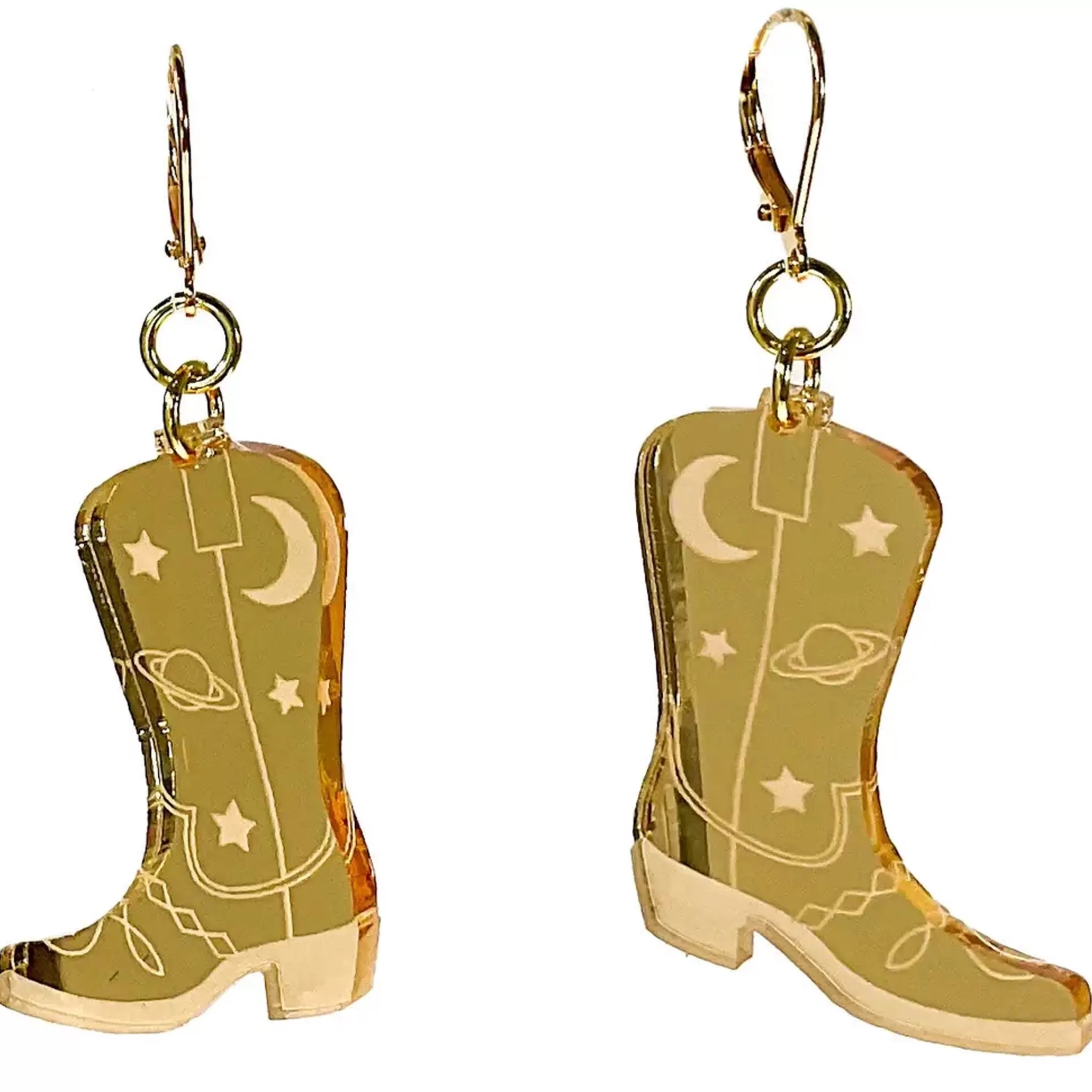 Vinca Jewellery>Space Cowboy Boot Dangle Earrings