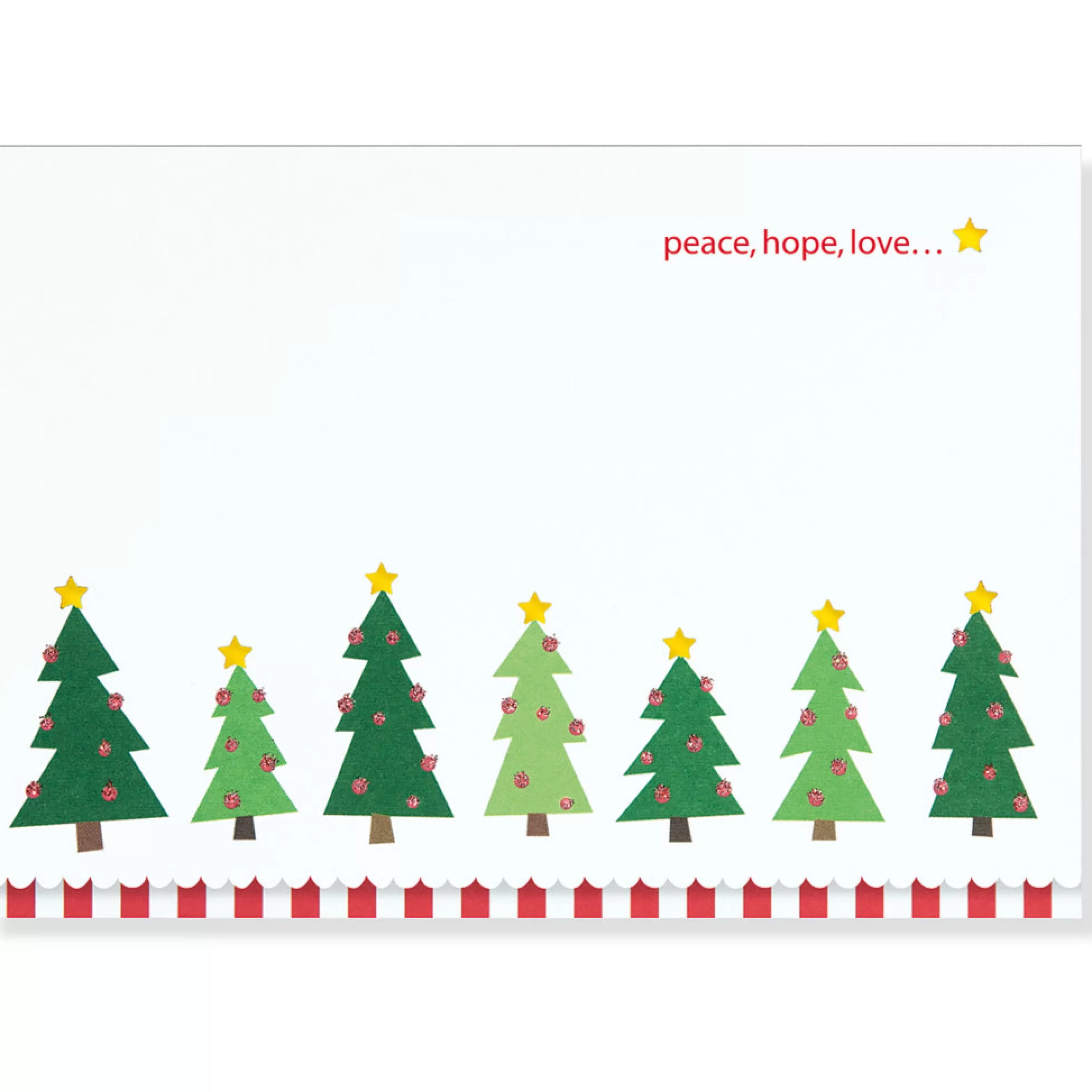 Peter Pauper Press Sparkly Christmas Tree Boxed Holiday Cards Hot