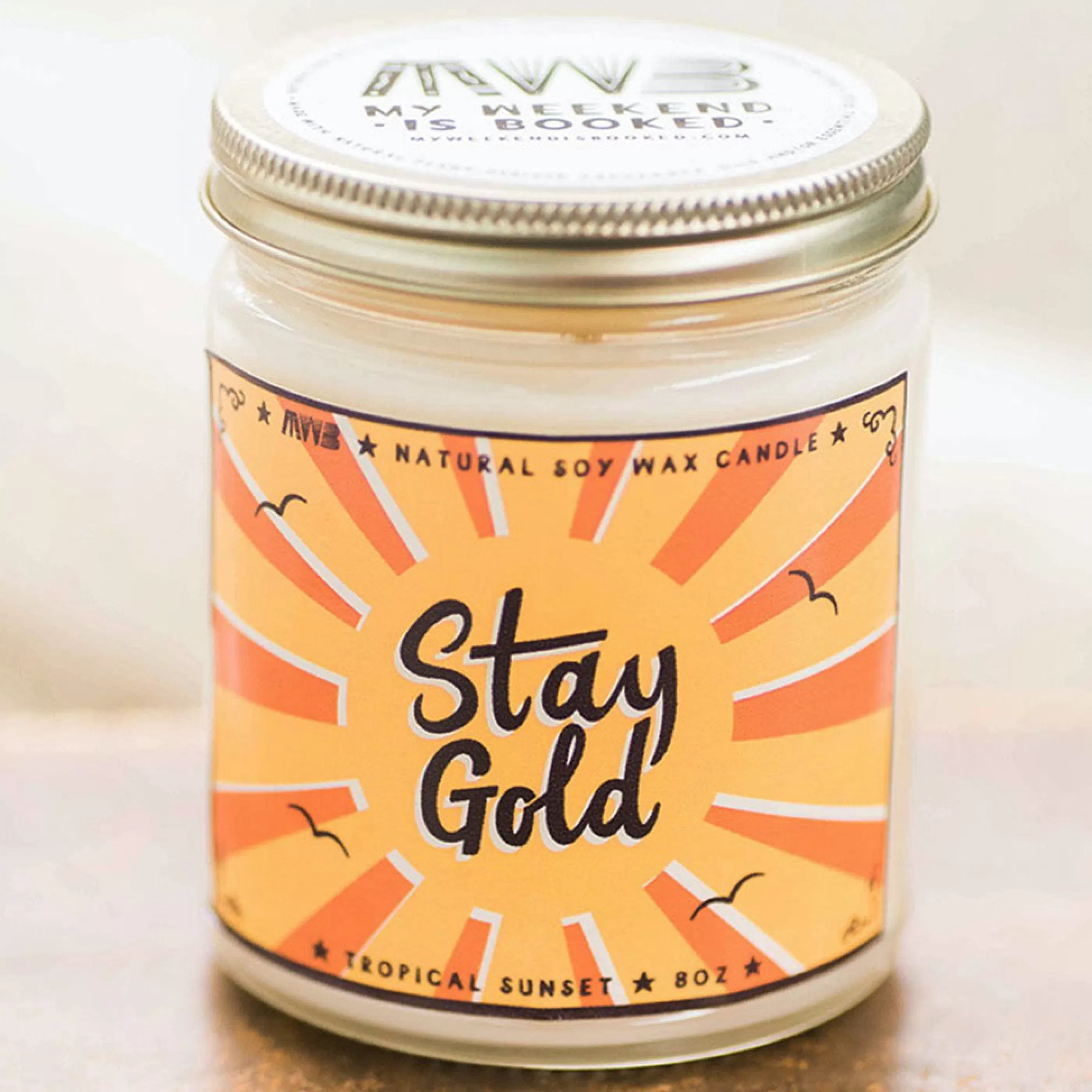 My Weekend Is Booked Candles & Home Fragrances>Stay Gold Soy Candle