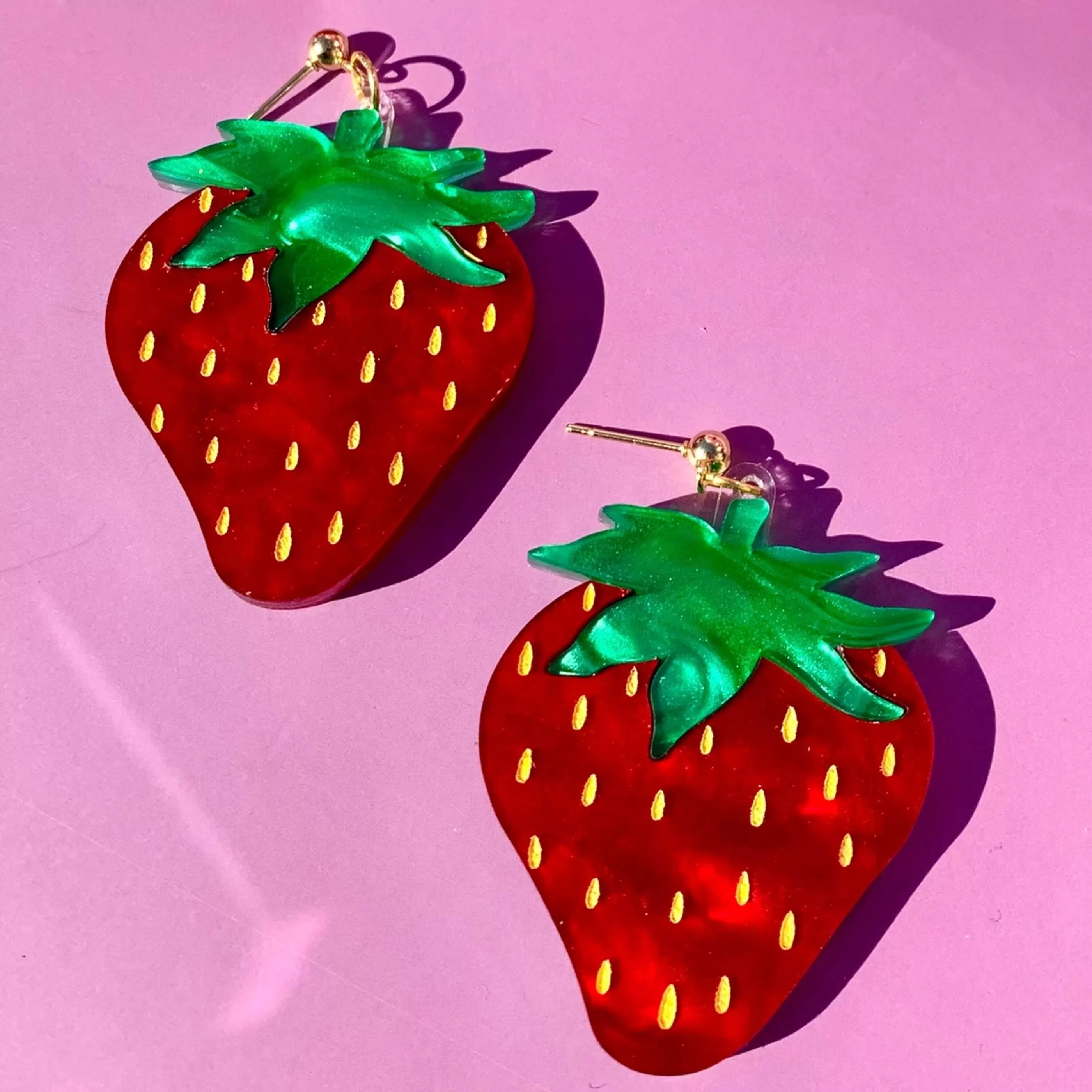 Not Picasso Jewellery>Strawberry Earrings