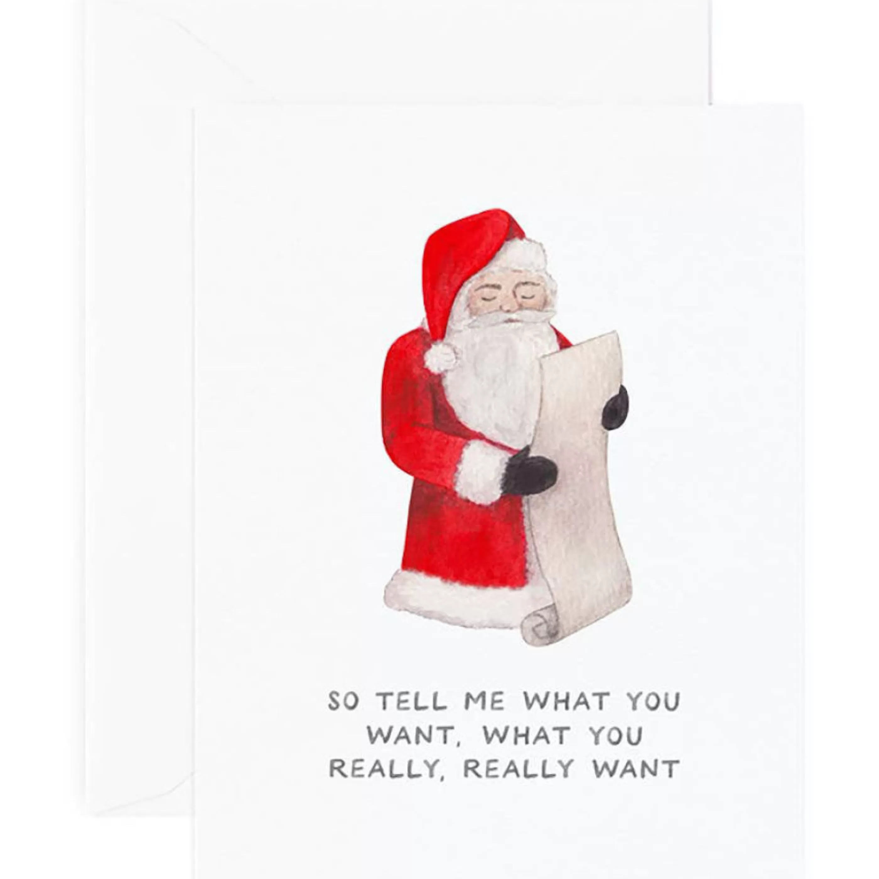 Amy Zhang Creative Tell Me What You Want Santa Card Best