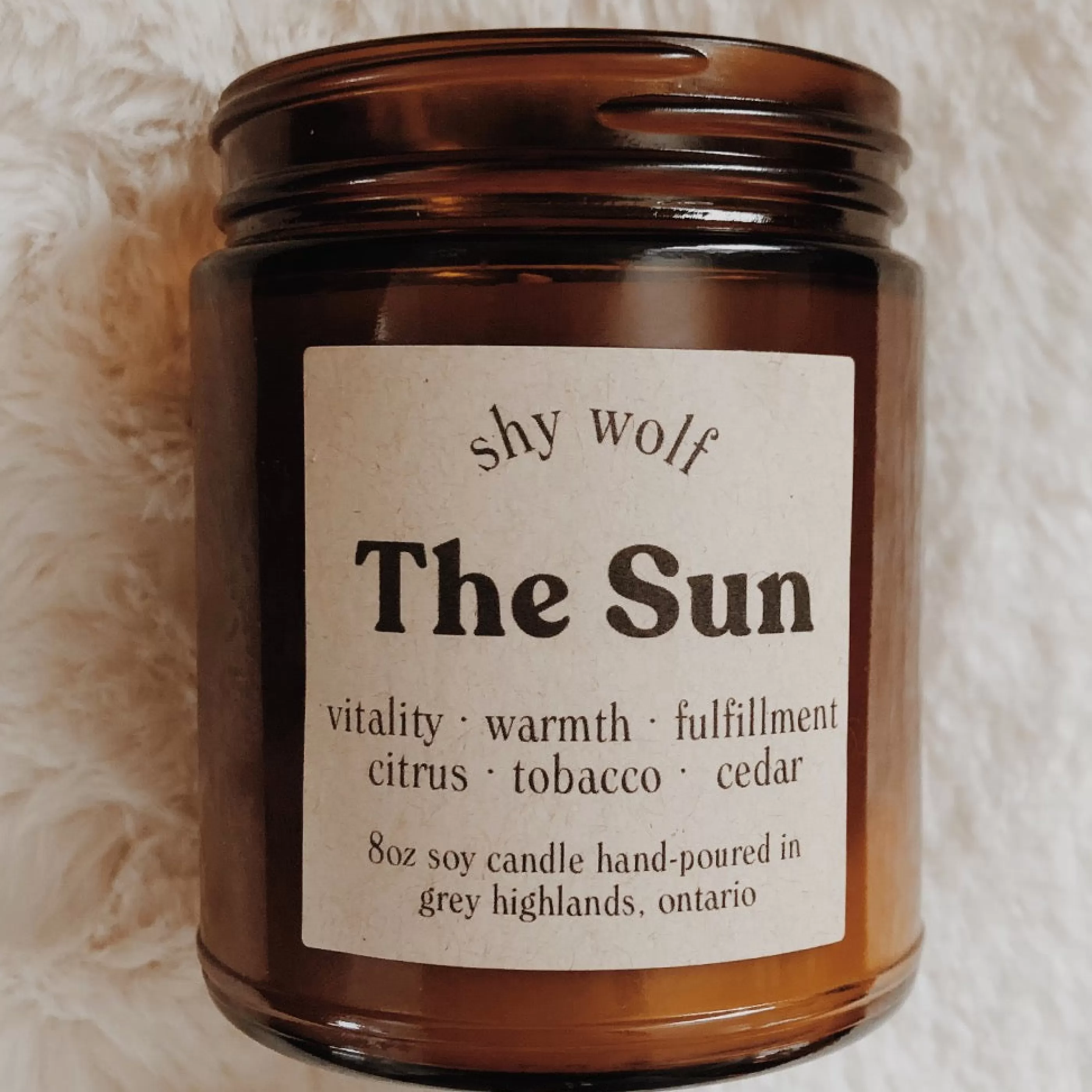 Shy Wolf Candles Candles & Home Fragrances>The Sun Tarot Candle