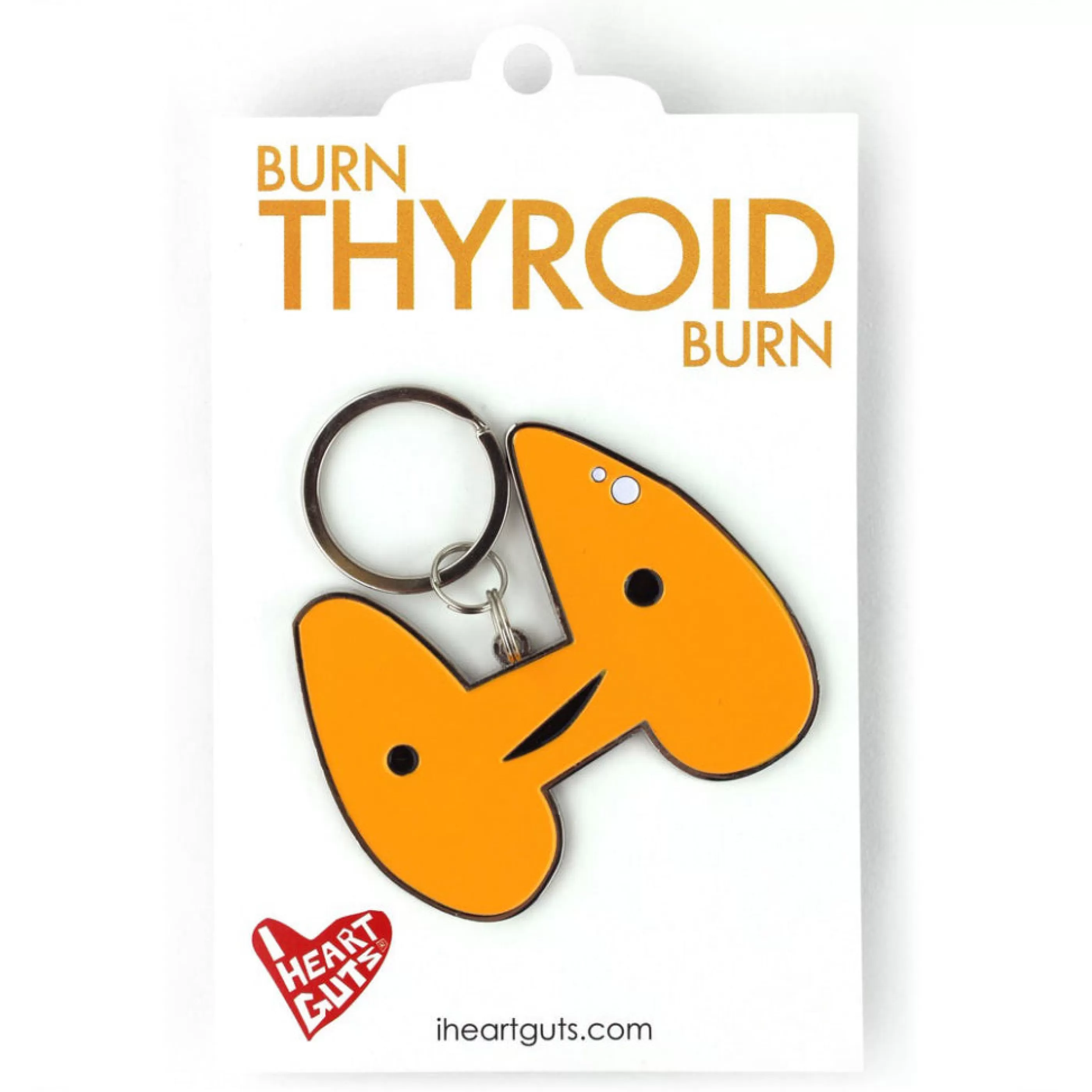 I Heart Guts Pins, Patches & Keychains>Thyroid Keychain