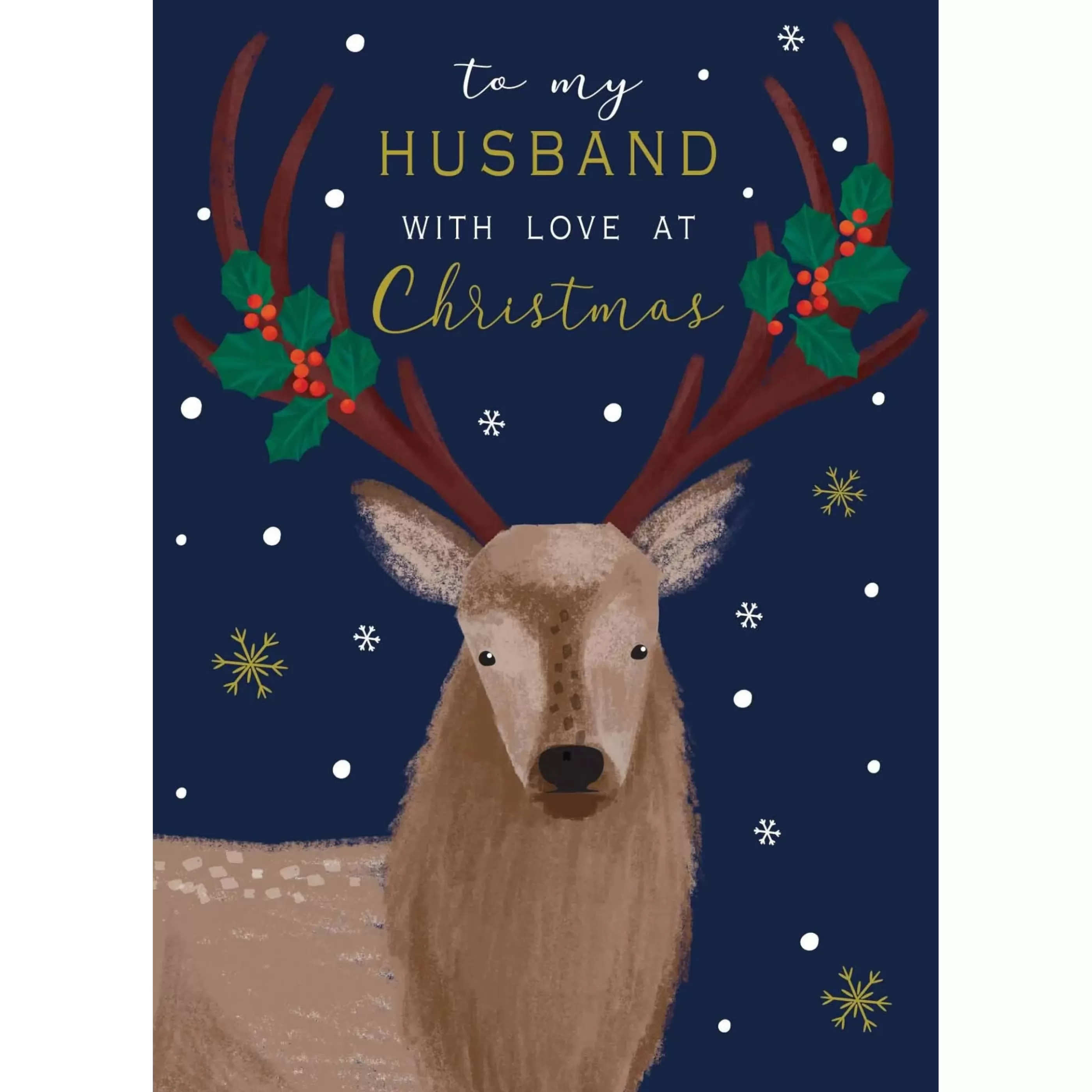 Laura Darrington To My Husband Deer Christmas Card Shop