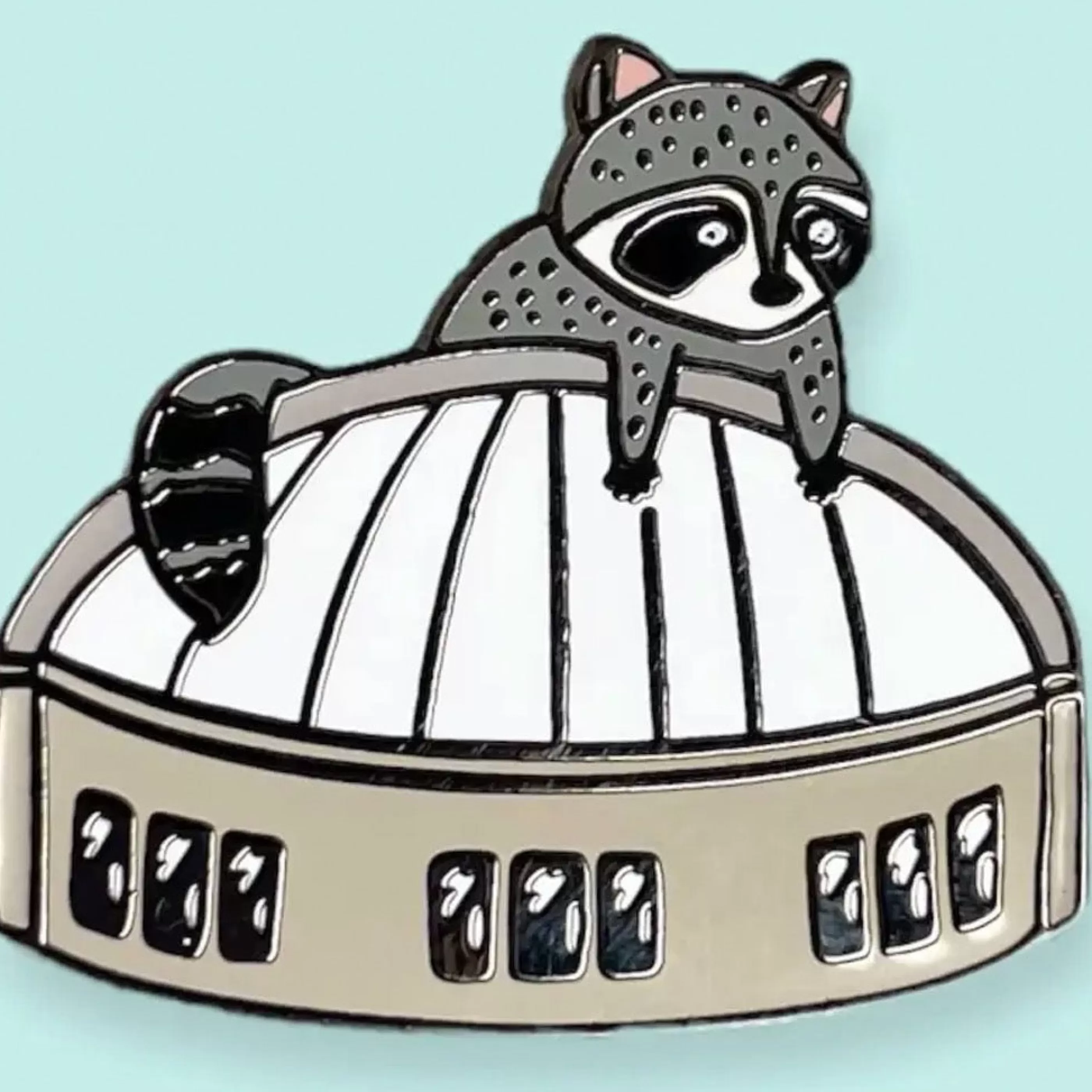 Crywolf Pins, Patches & Keychains>Toronto Raccoon Skydome Enamel Pin