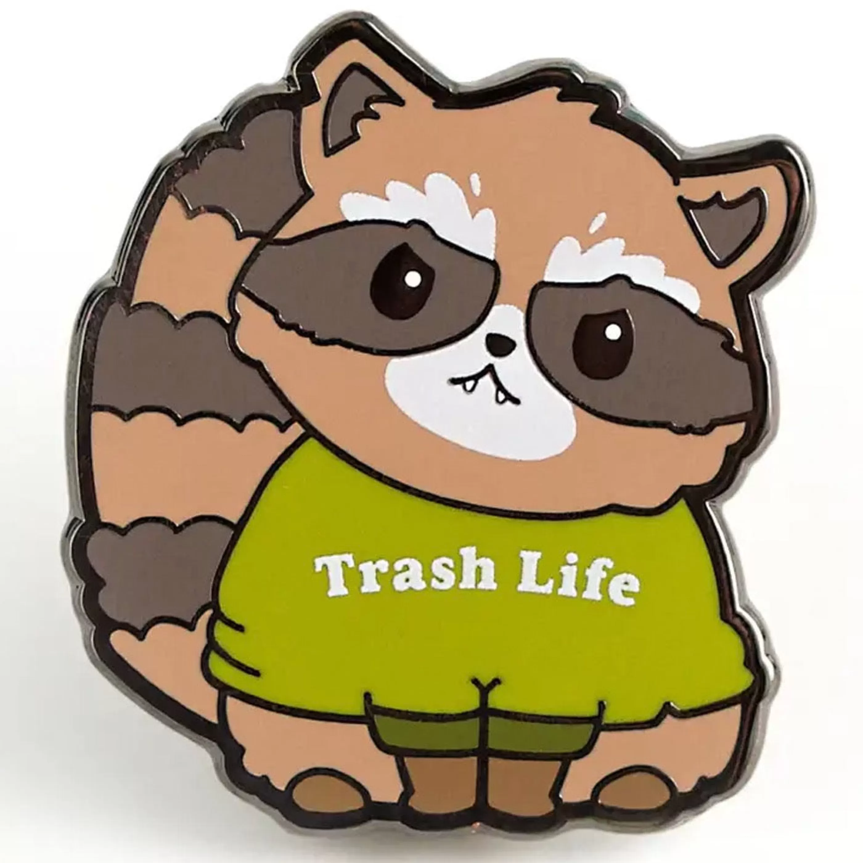 LuxCups Creative Pins, Patches & Keychains>Trash Life Raccoon Pin