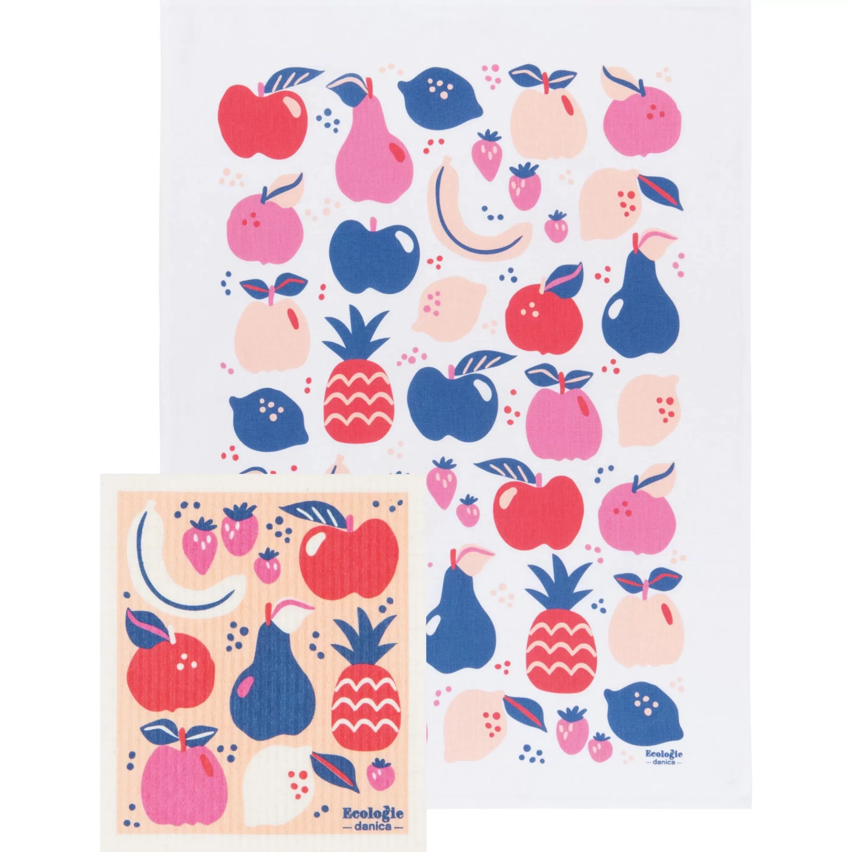 Danica Kitchen & Dining>Tutti Frutti Dishtowel And Swedish Sponge Cloth Set