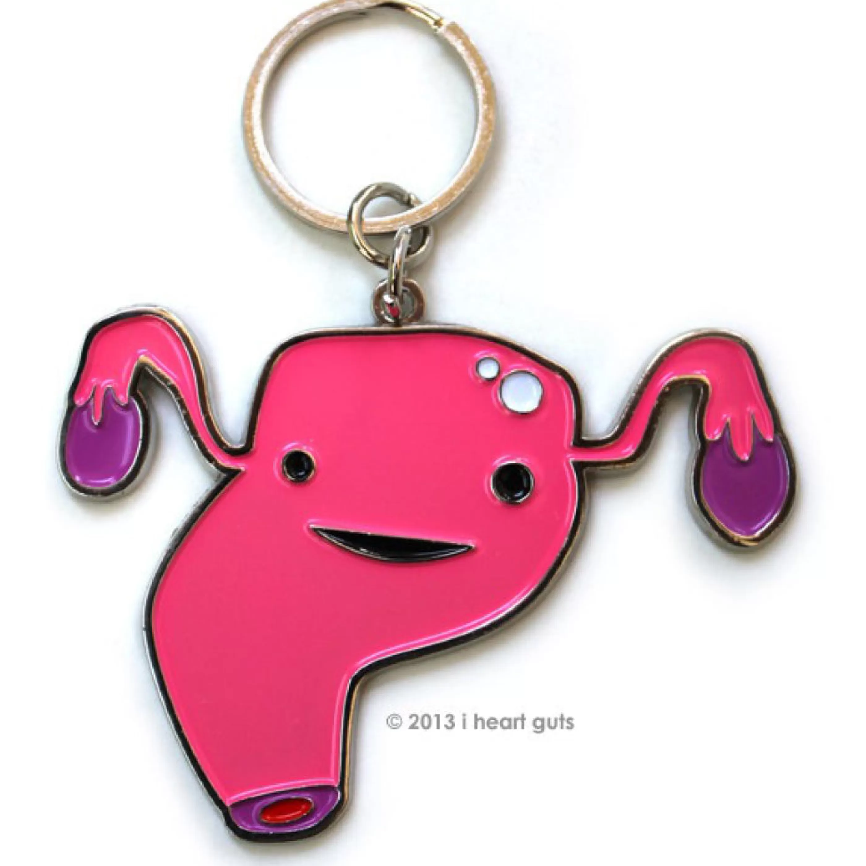 I Heart Guts Pins, Patches & Keychains>Uterus Key Chain