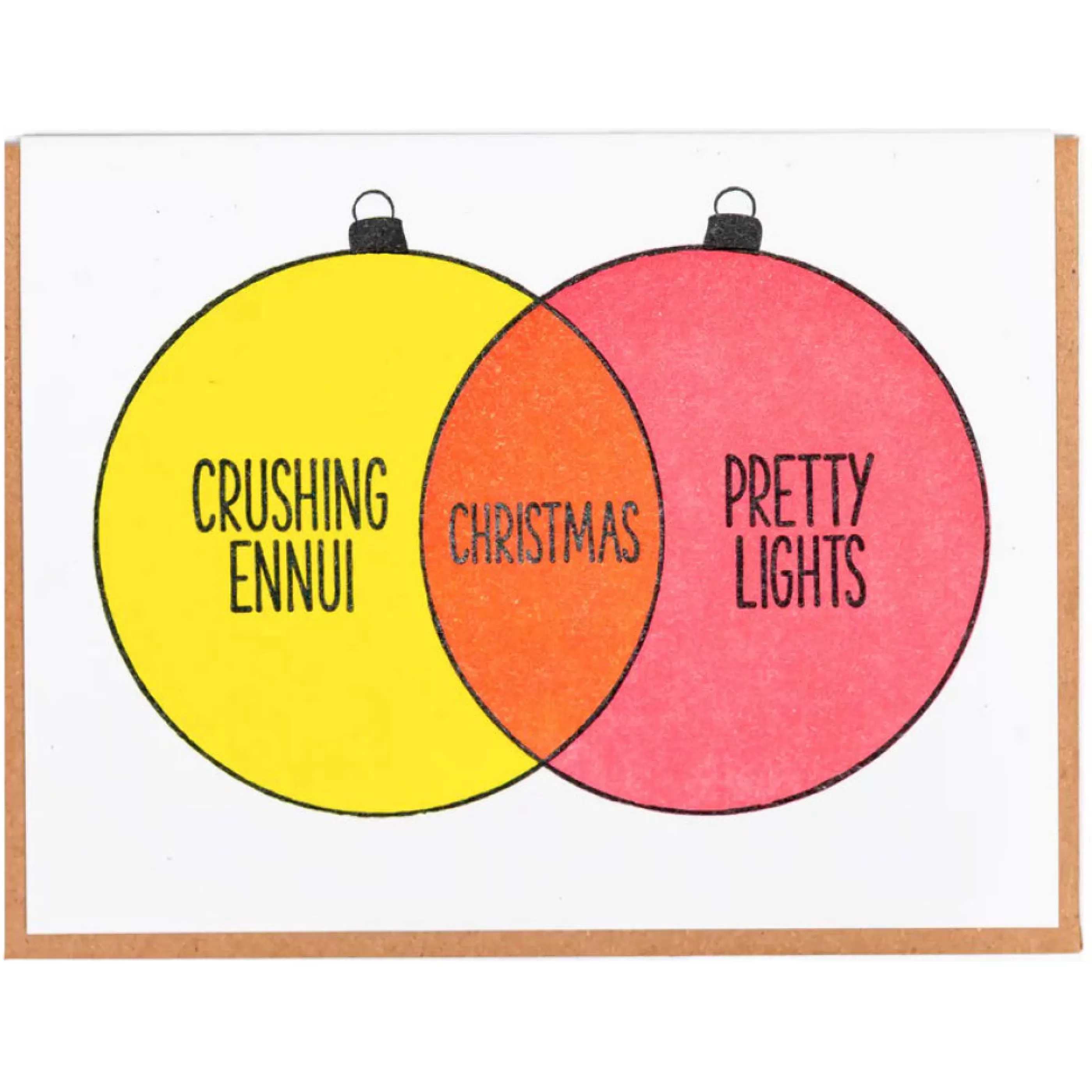 Lady Pilot Letterpress Venn Diagram Christmas Card Sale