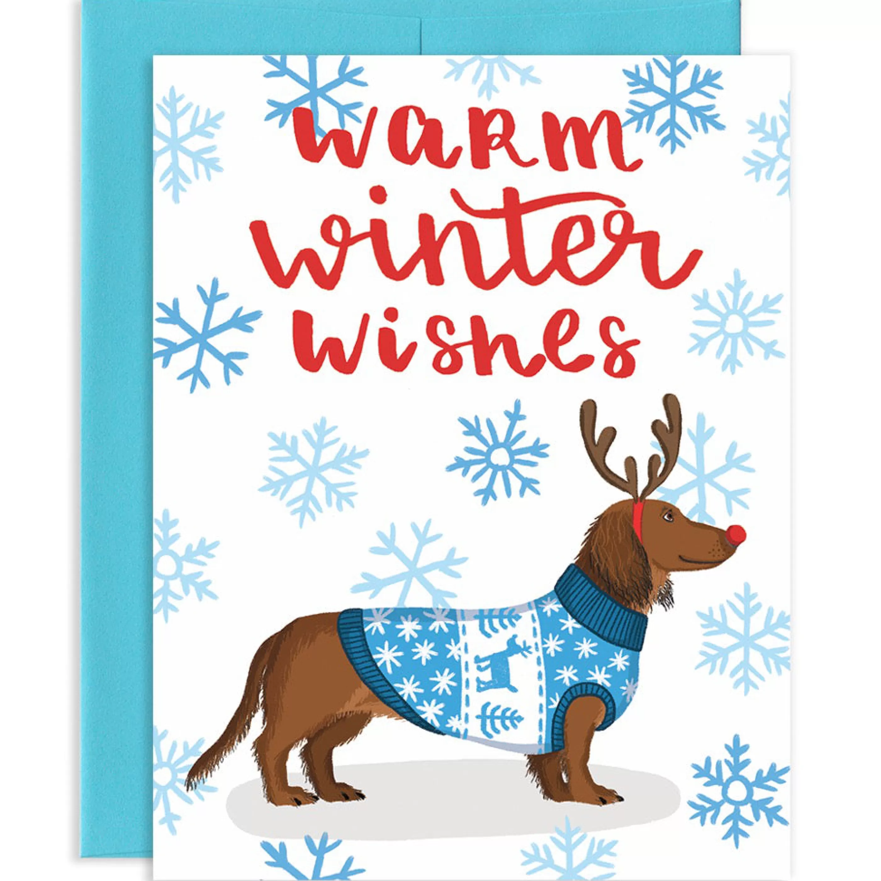 Grey Street Paper Warm Winter Wishes Dachshund Boxed Holiday Cards Flash Sale