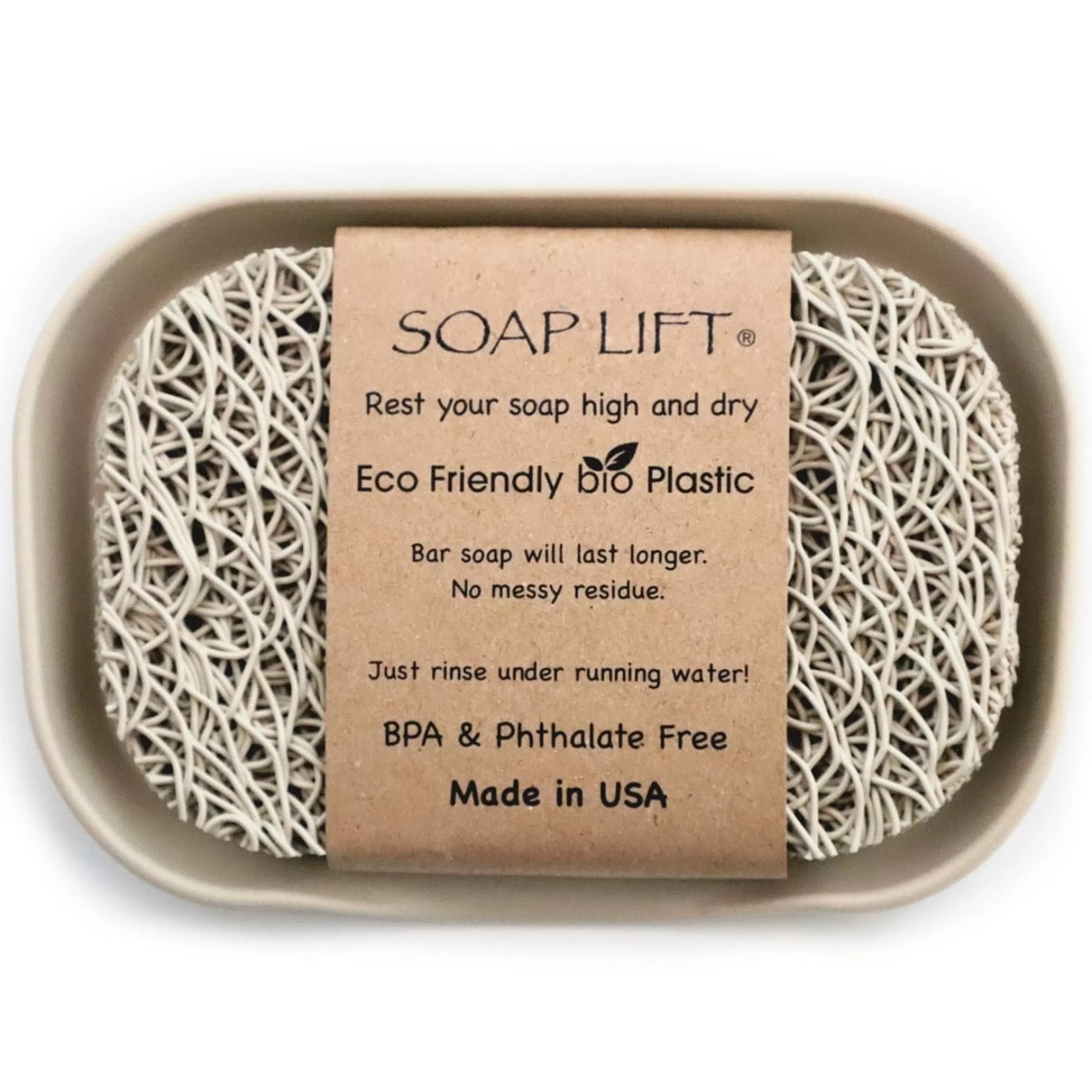 Soap Lift Bath & Shower>Waterfall Soap Dish With - Bone