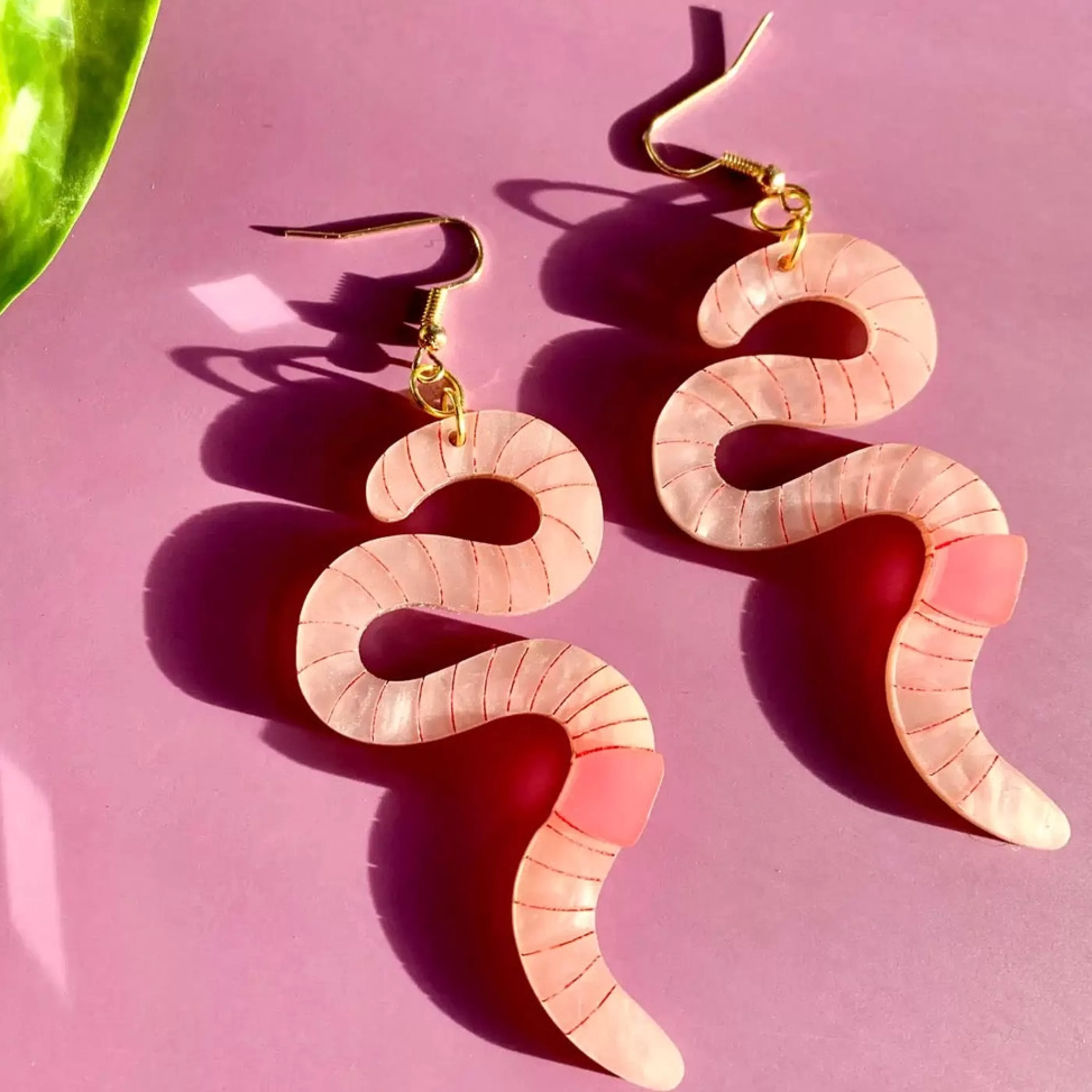 Not Picasso Jewellery>Wiggly Worm Earrings